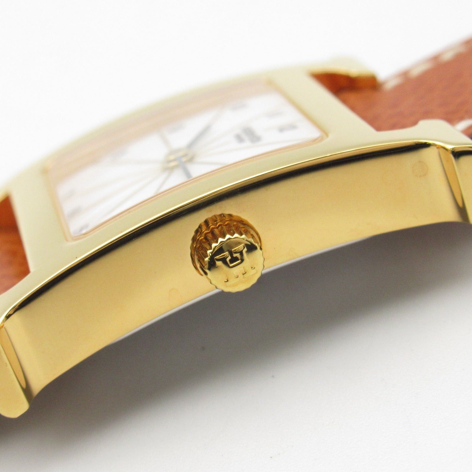 Hermes Hermes H Watch Women Quartz Gp (Gold Plated) Leather Belt White Size ONE SIZE - 13 Thumbnail