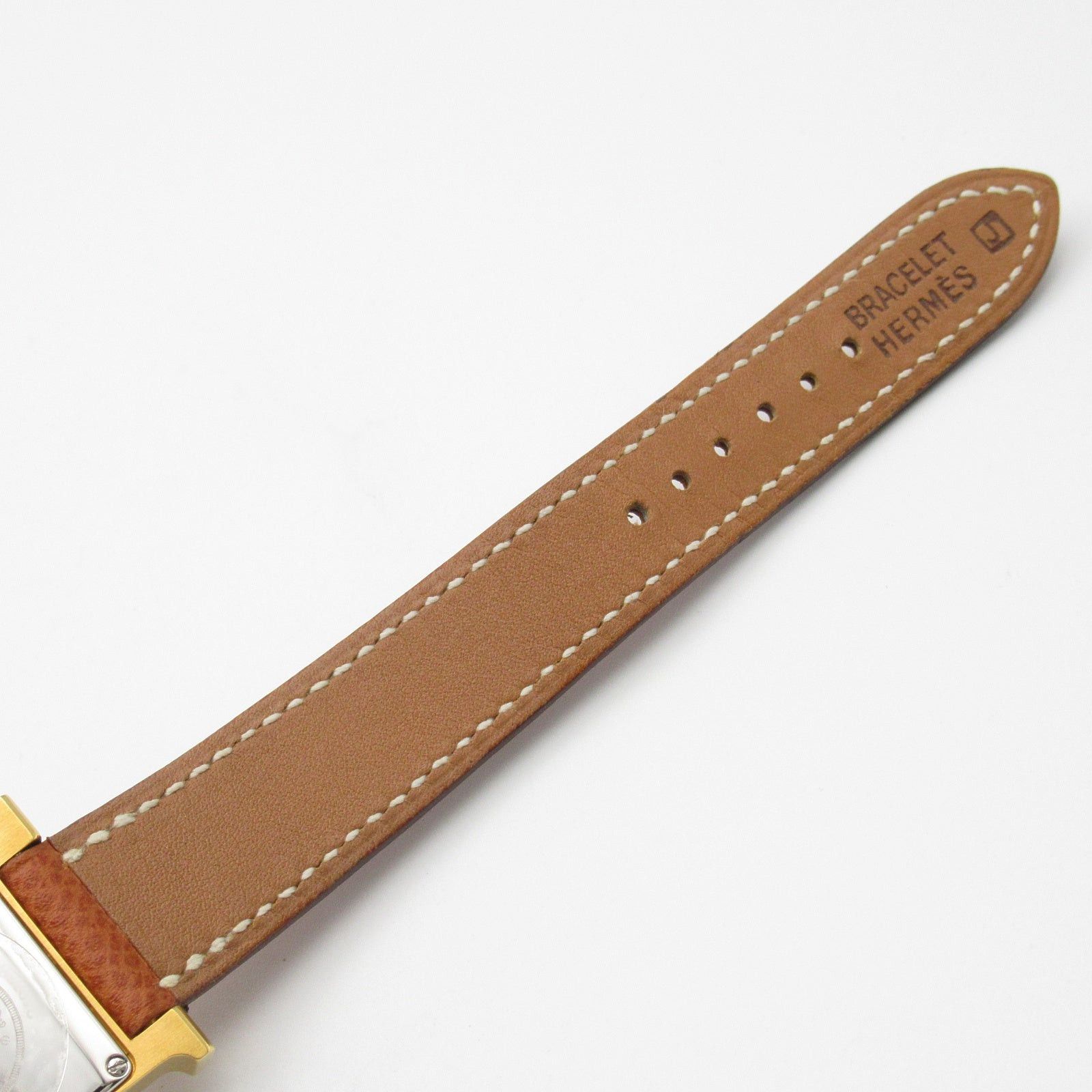 Hermes Hermes H Watch Women Quartz Gp (Gold Plated) Leather Belt White Size ONE SIZE - 15 Thumbnail