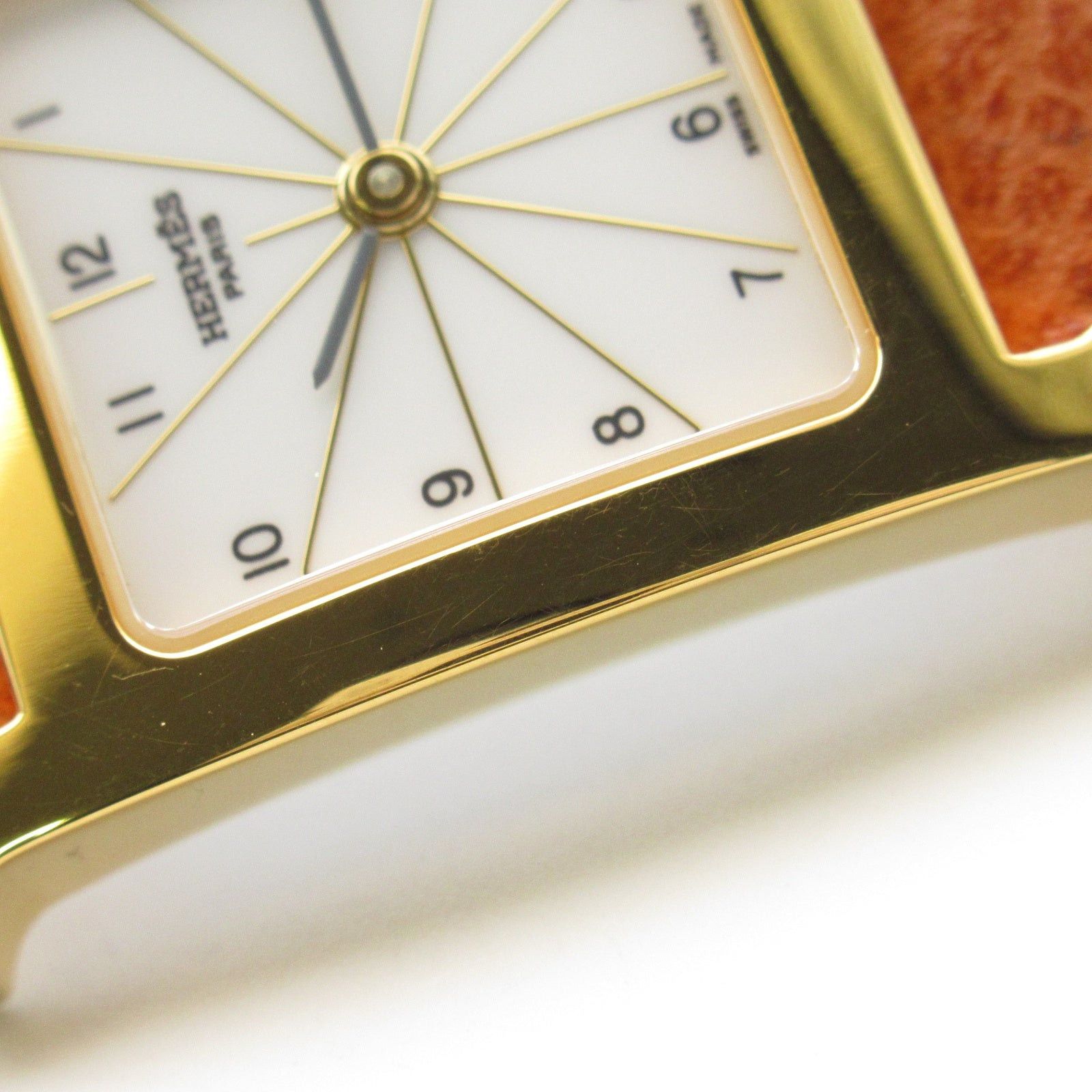 Hermes Hermes H Watch Women Quartz Gp (Gold Plated) Leather Belt White Size ONE SIZE - 11 Thumbnail