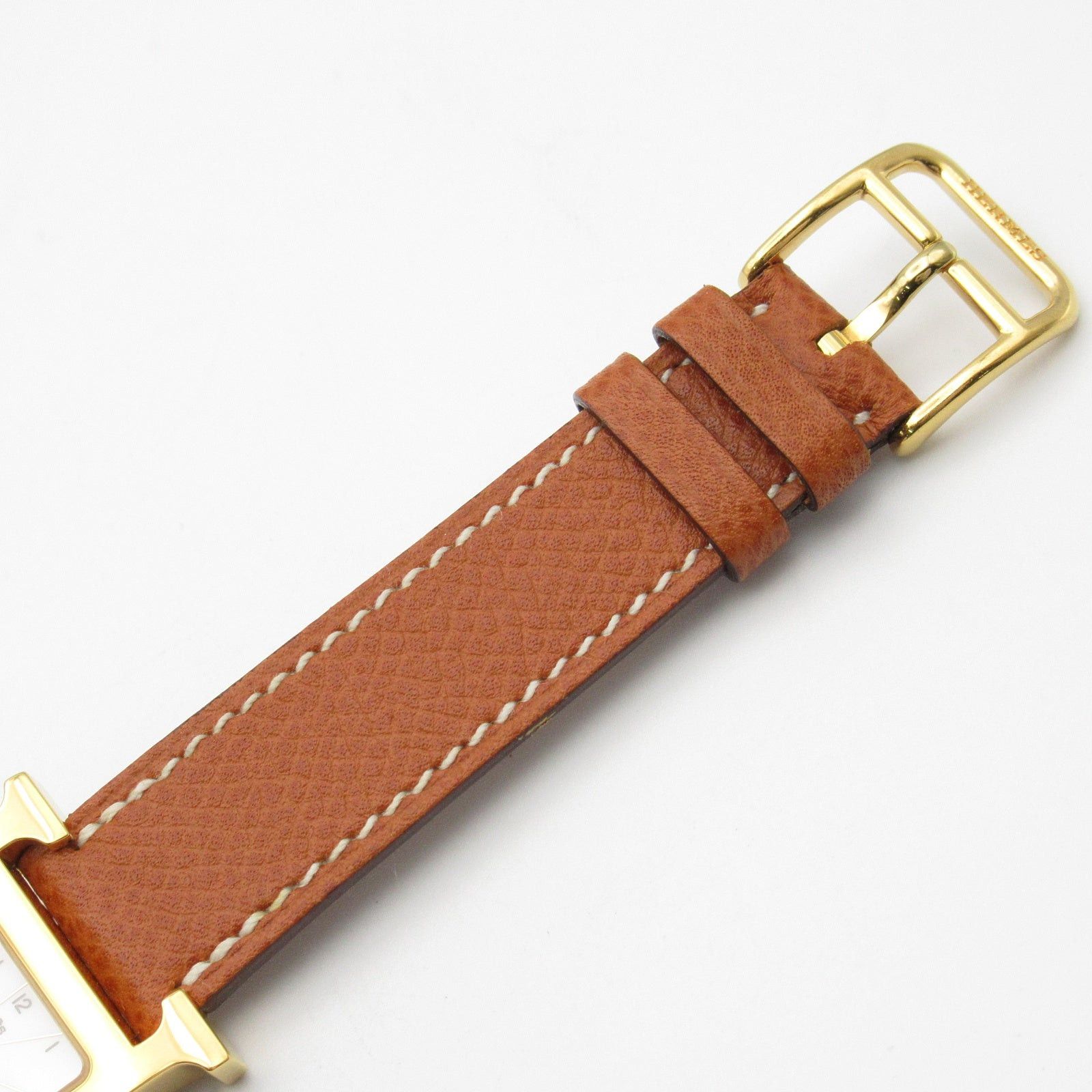 Hermes Hermes H Watch Women Quartz Gp (Gold Plated) Leather Belt White Size ONE SIZE - 16 Thumbnail