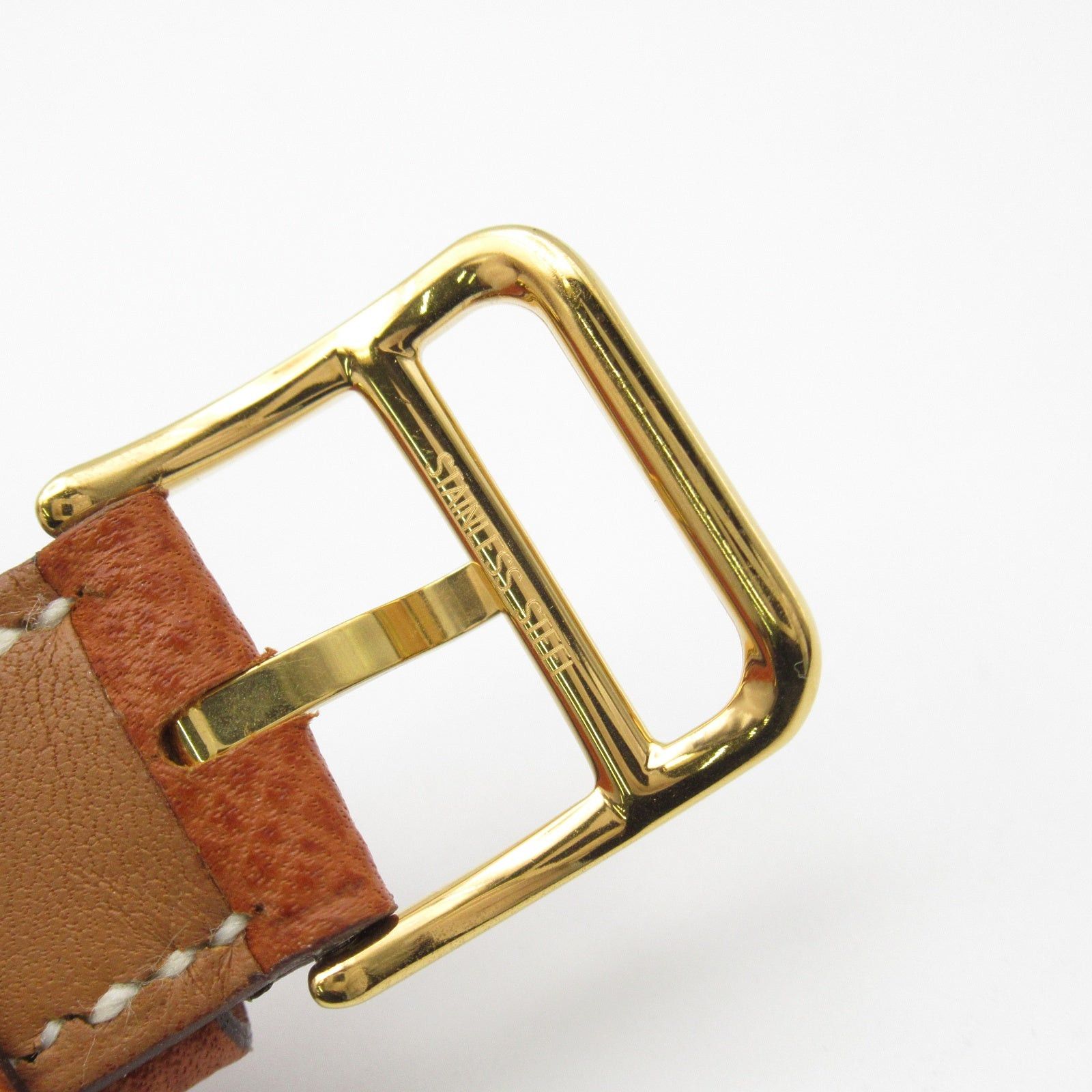 Hermes Hermes H Watch Women Quartz Gp (Gold Plated) Leather Belt White Size ONE SIZE - 19 Thumbnail