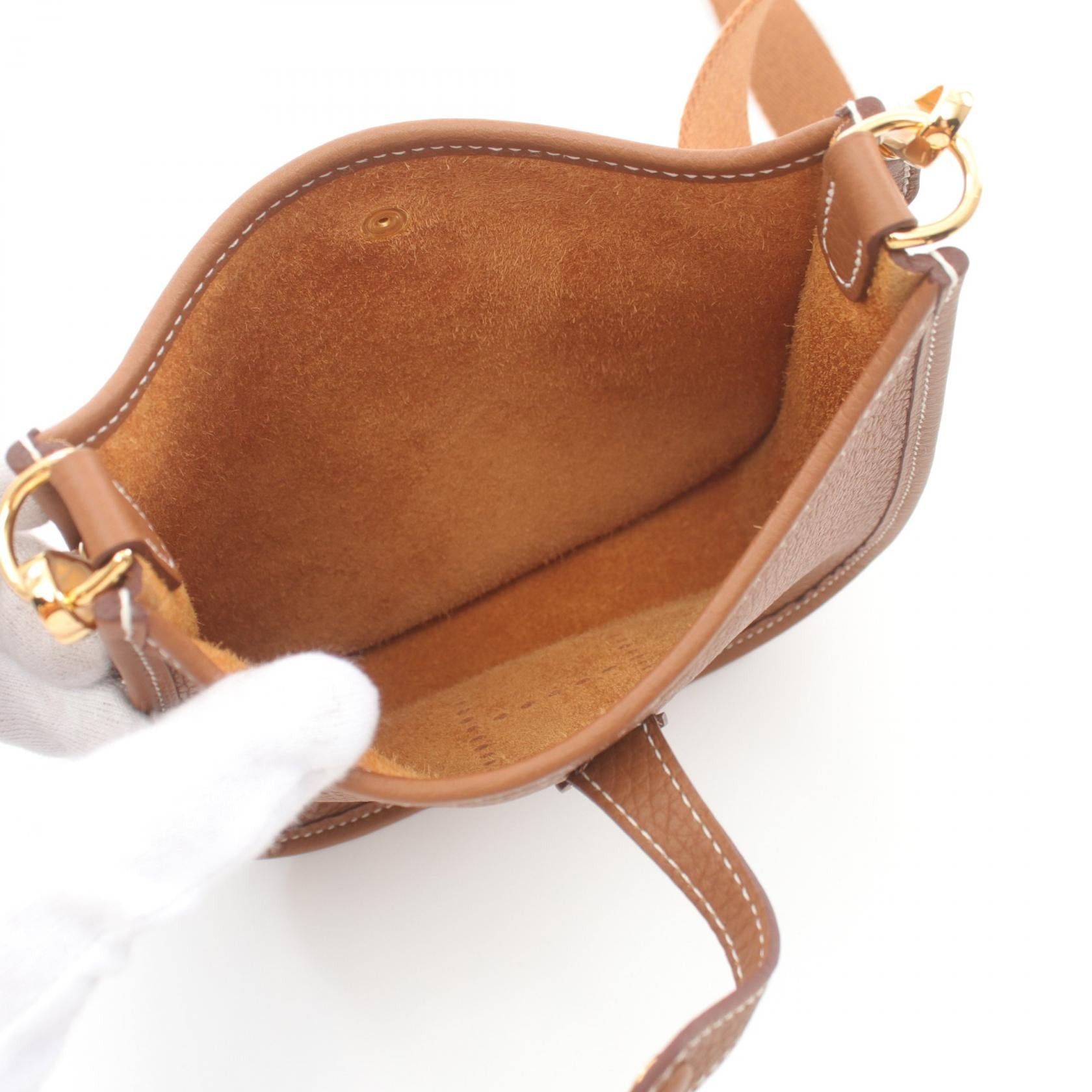 Hermes Hermes Evelyn Tpm Amazon Gold Shoulder Bag Clemence Leather Light Brown Hardware Double Engraved Size ONE SIZE - 3 Thumbnail