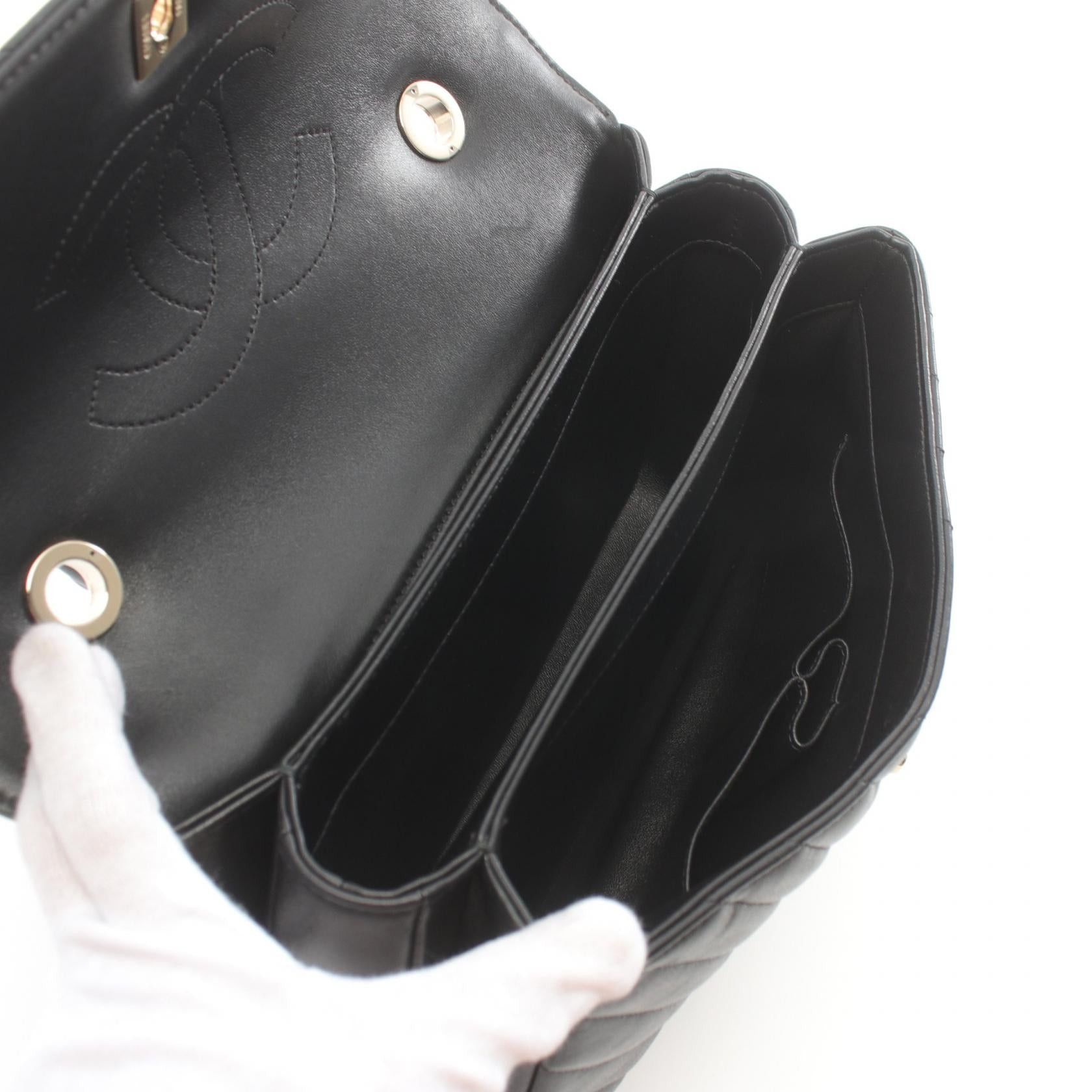 Chanel Chanel Trendy Cc Top Handle Handbag Lambskin Black Gold Hardware Size ONE SIZE - 3 Thumbnail