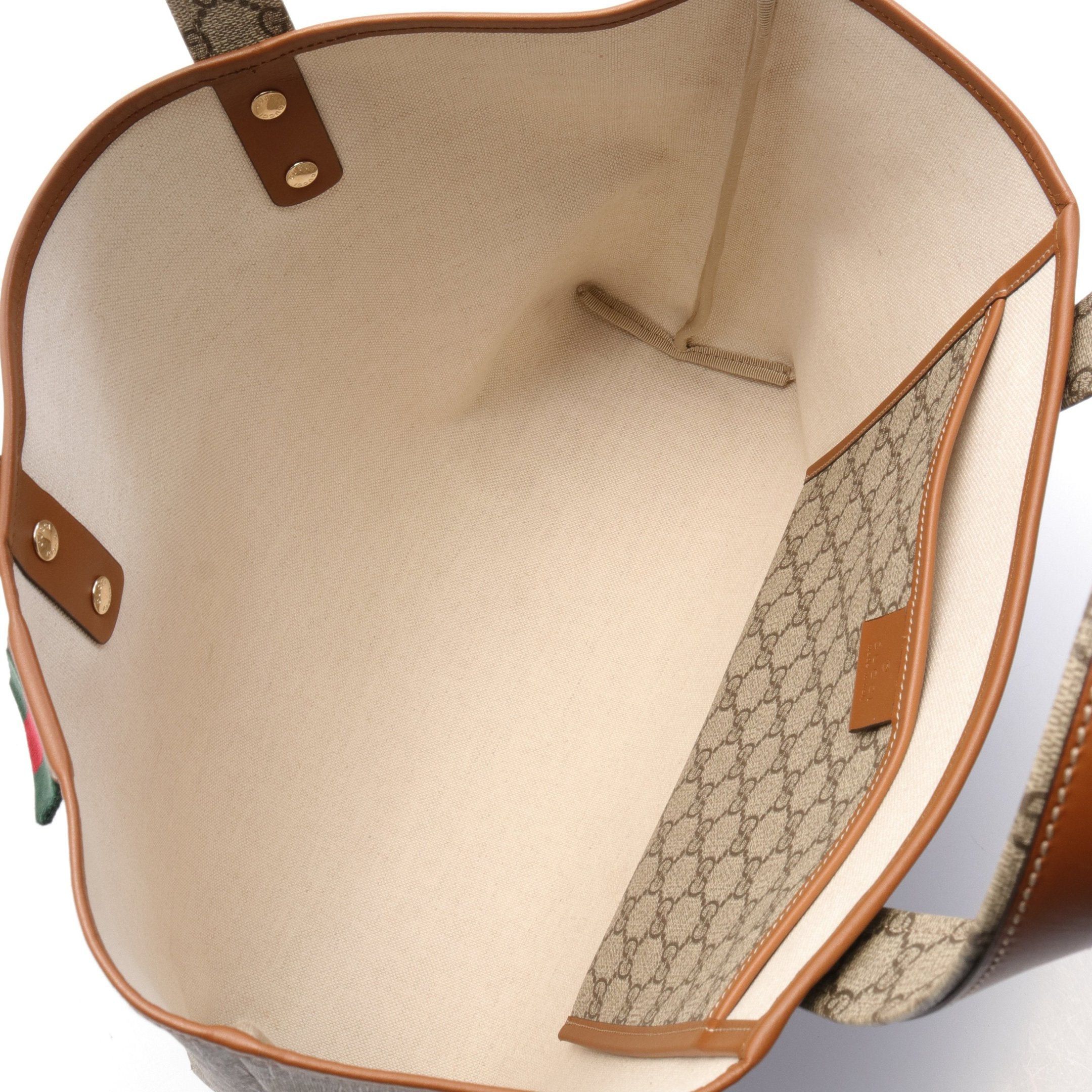 Gucci Gucci Gg Supreme Sherry Line Handbag Tote Bag Leather Beige Multicolor Size ONE SIZE - 3 Thumbnail
