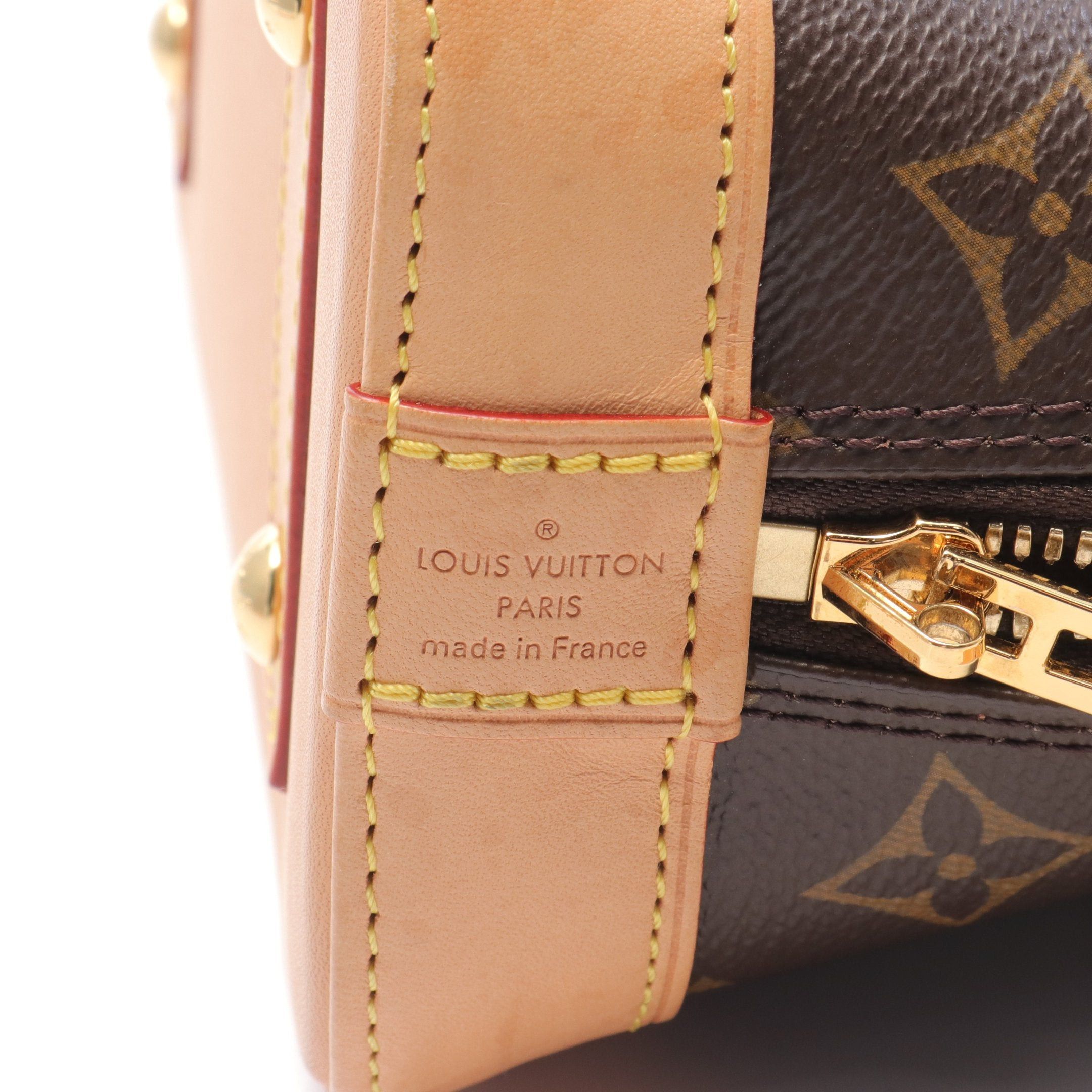 Louis Vuitton Louis Vuitton Alma Bb Monogram Handbag Leather Brown Size ONE SIZE - 4 Thumbnail