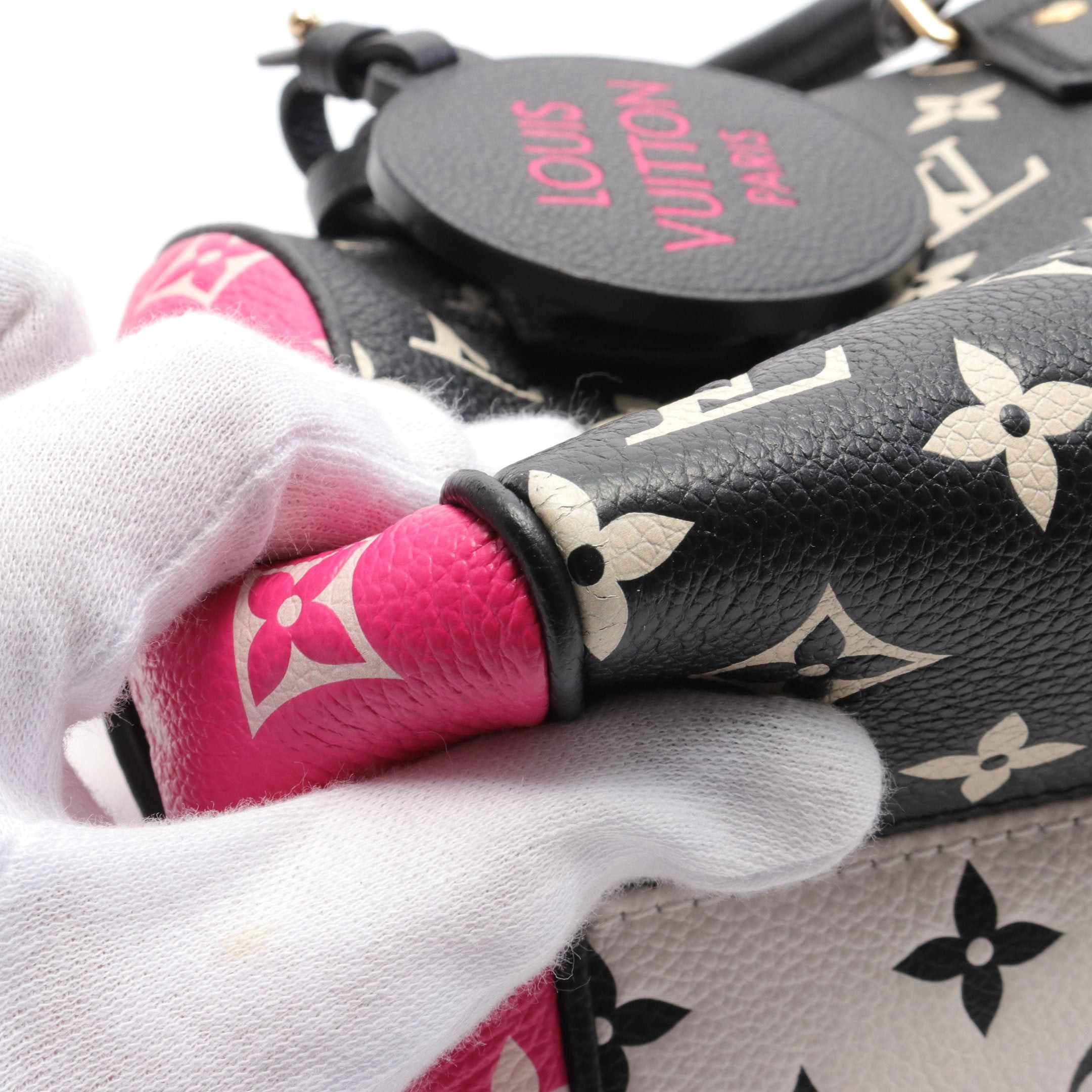 Louis Vuitton Louis Vuitton Speedy 20 Monogram Empreinte Handbag Leather Black White Pink Size ONE SIZE - 5 Thumbnail