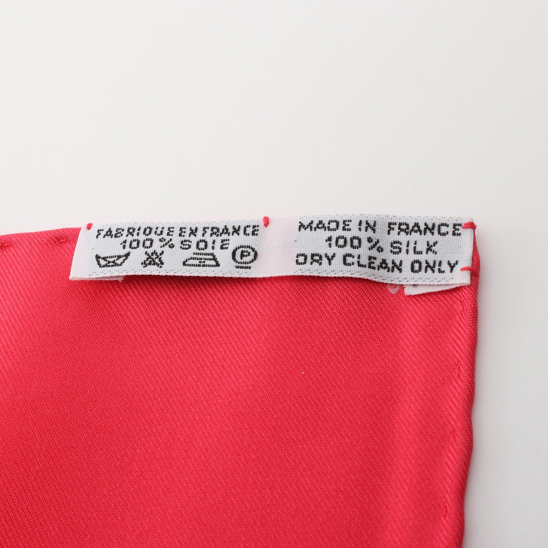Hermes Hermes Carres 90 Azvlejos Scarf Silk Pink Red Multicolor Size ONE SIZE - 3 Thumbnail