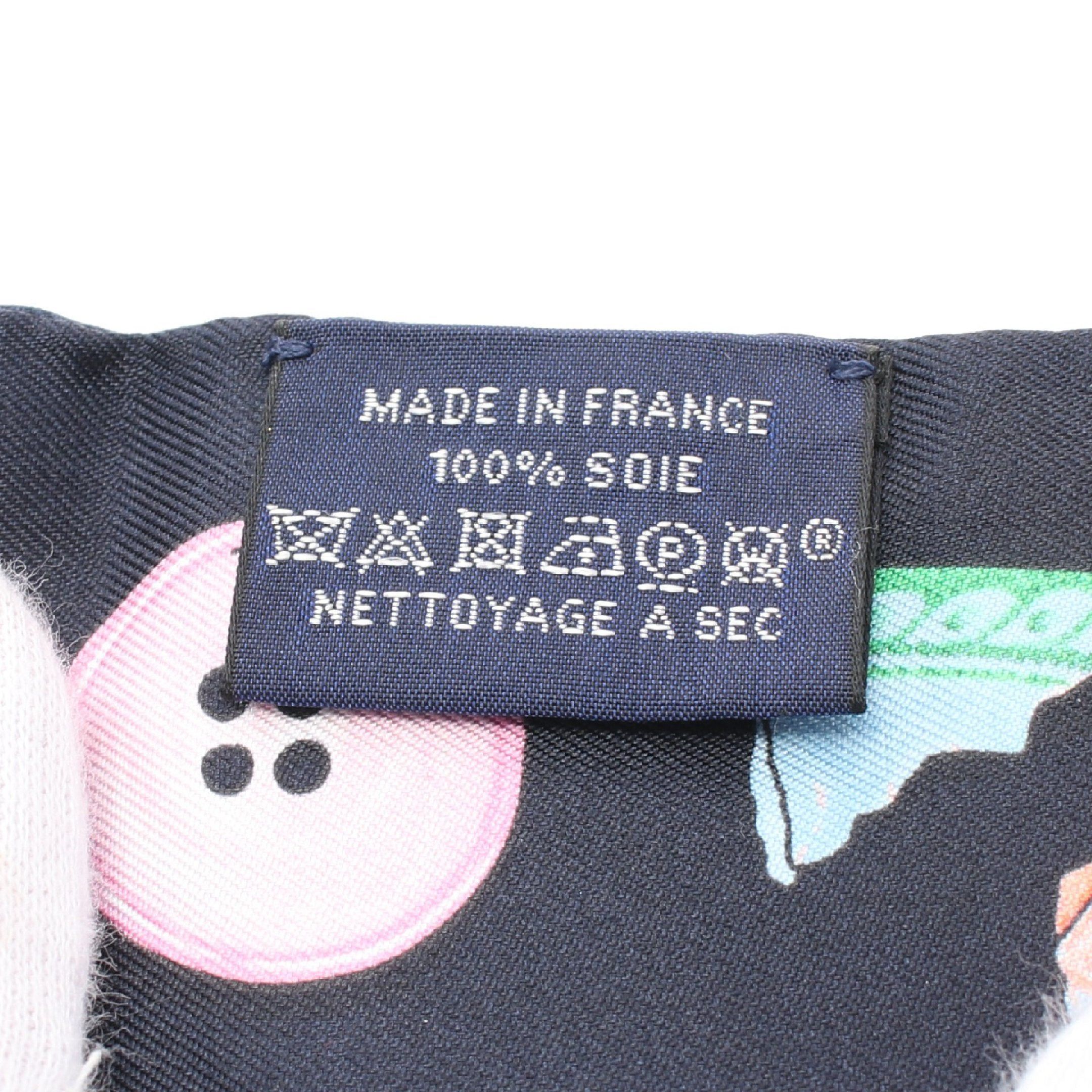 Hermes Hermes Twilly In The Pocket Ribbon Scarf Silk Dark Navy Multicolor Size ONE SIZE - 3 Thumbnail