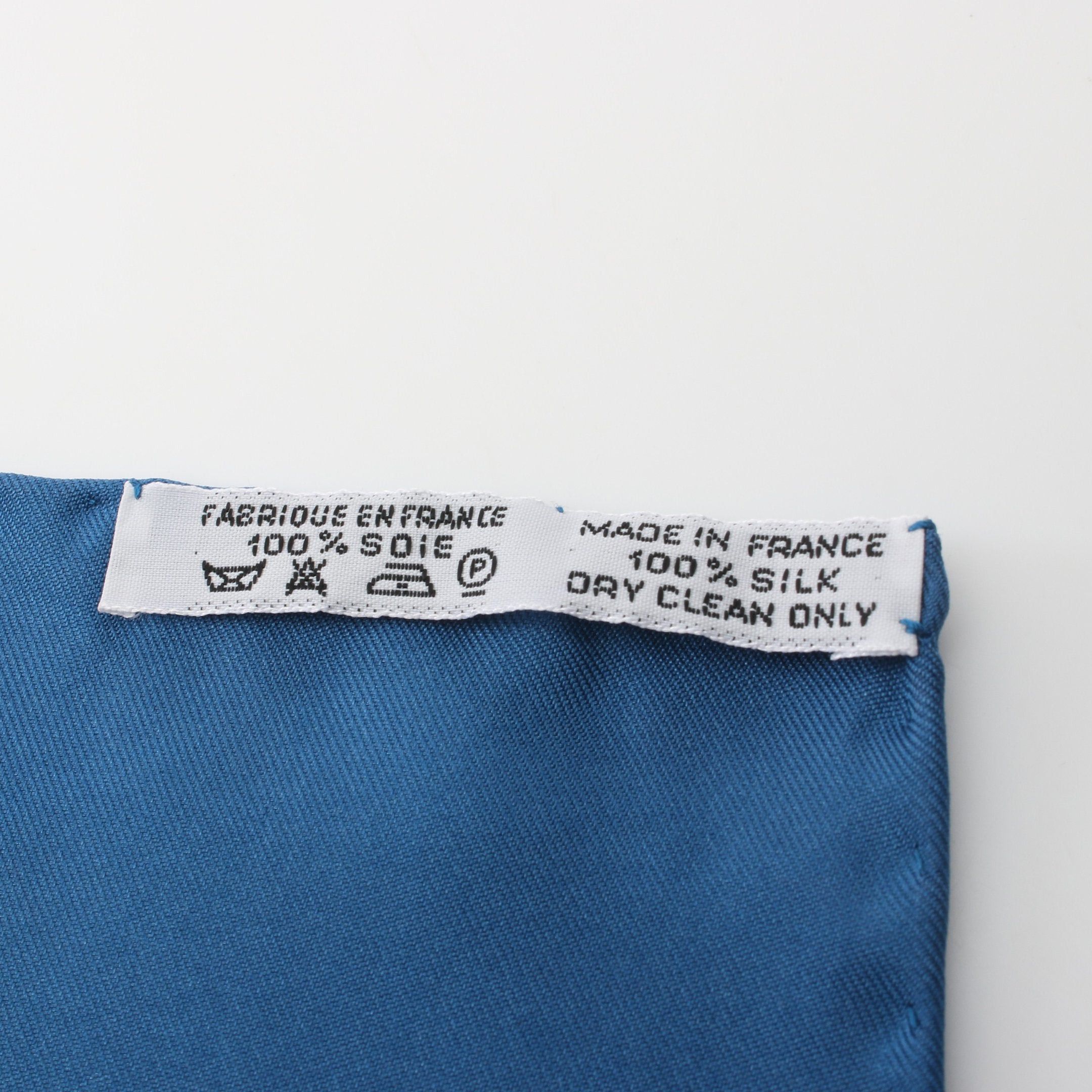Hermes Hermes Carres 90 Africa Scarf Silk Blue Multicolor Size ONE SIZE - 3 Thumbnail