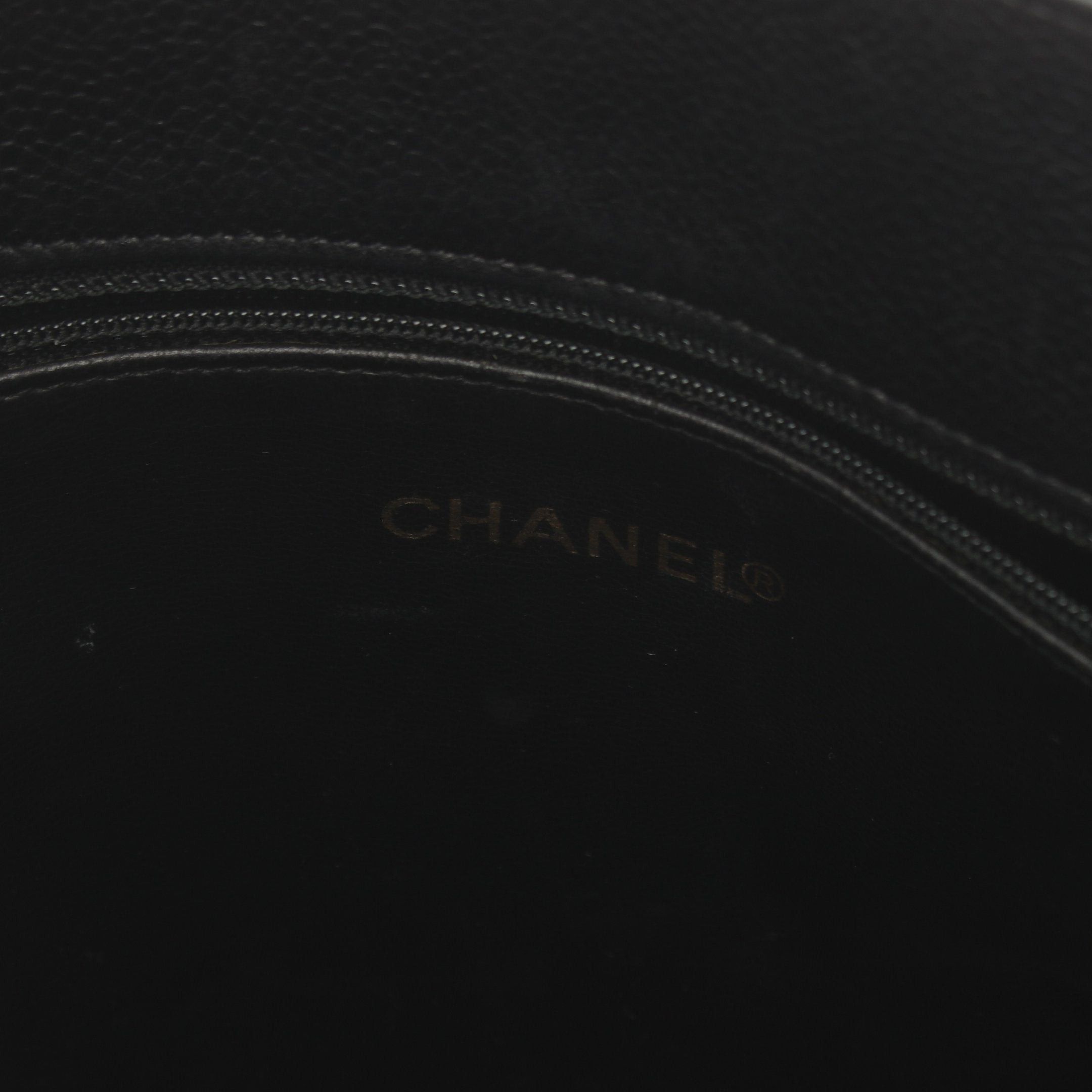 Chanel Chanel Big Coco Mark Shoulder Bag Tote Caviar Skin Black Gold Hardware Size ONE SIZE - 4 Thumbnail
