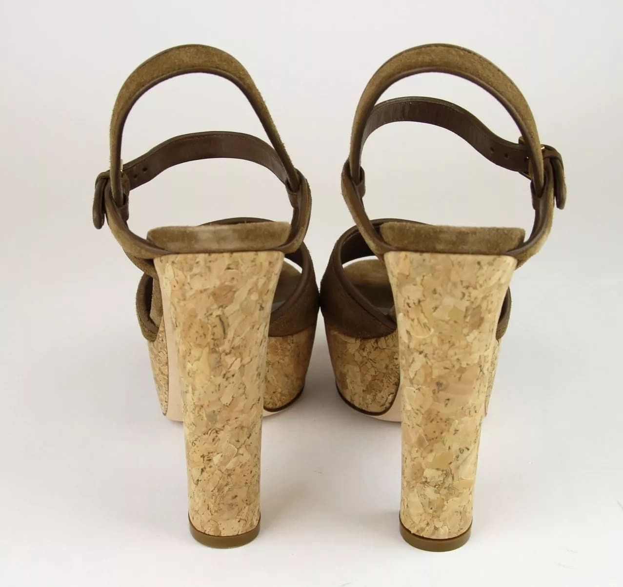 Gucci New Authentic Danielle Suede Cork Platform Sandal, 38.5/8.5 Size US 8.5 / IT 38.5 - 4 Thumbnail