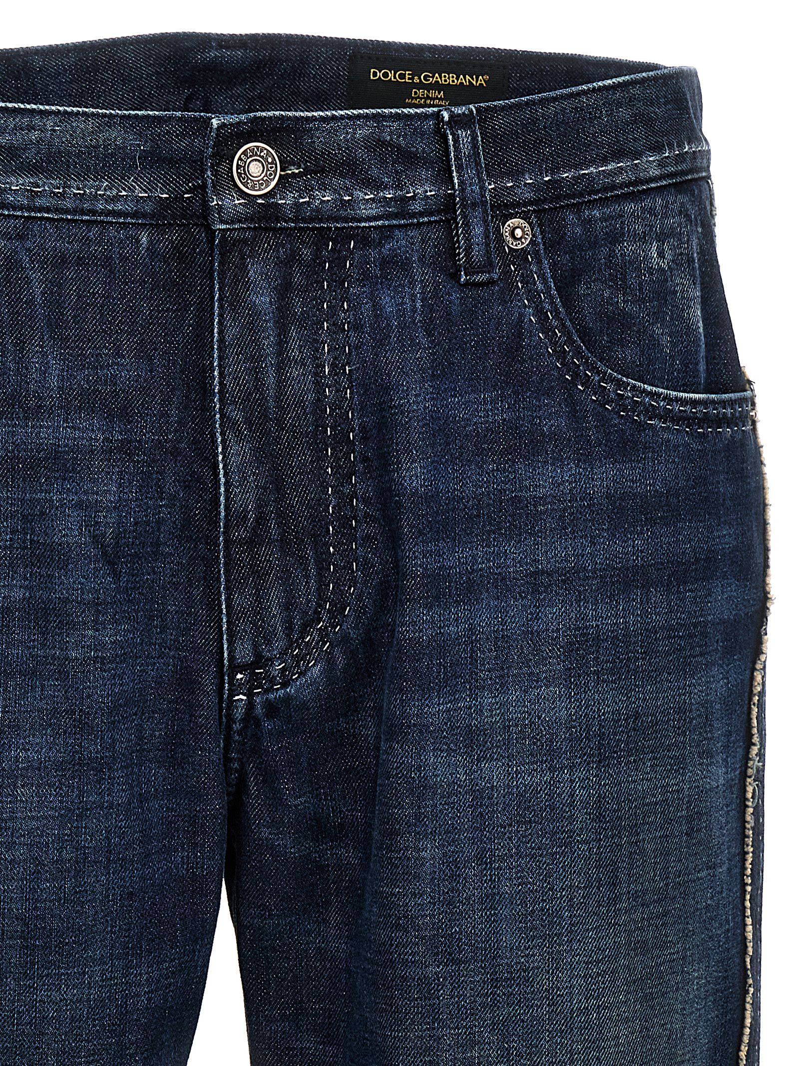 Dolce & Gabbana Fringed Stitching Jeans Size US 30 / EU 46 - 4 Thumbnail