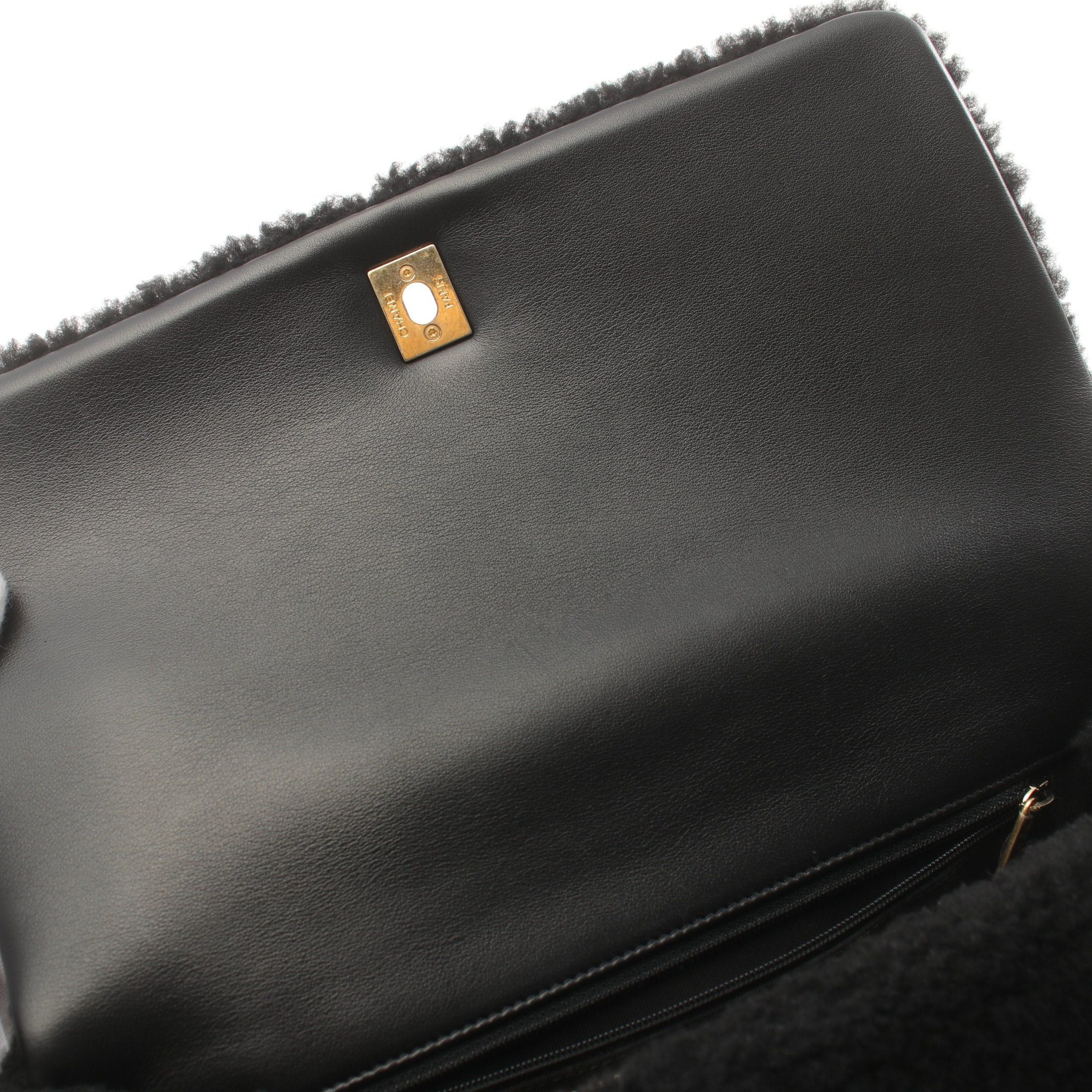 Chanel Chanel Coco Handle Handbag Mouton Black Gold Hardware Size ONE SIZE - 6 Thumbnail