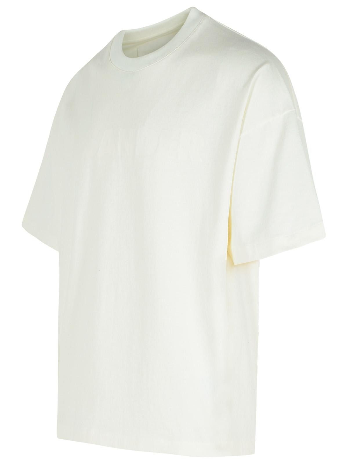 Jil Sander JIL SANDER Ivory Cotton T-Shirt Size US L / EU 52-54 / 3 - 2 Thumbnail
