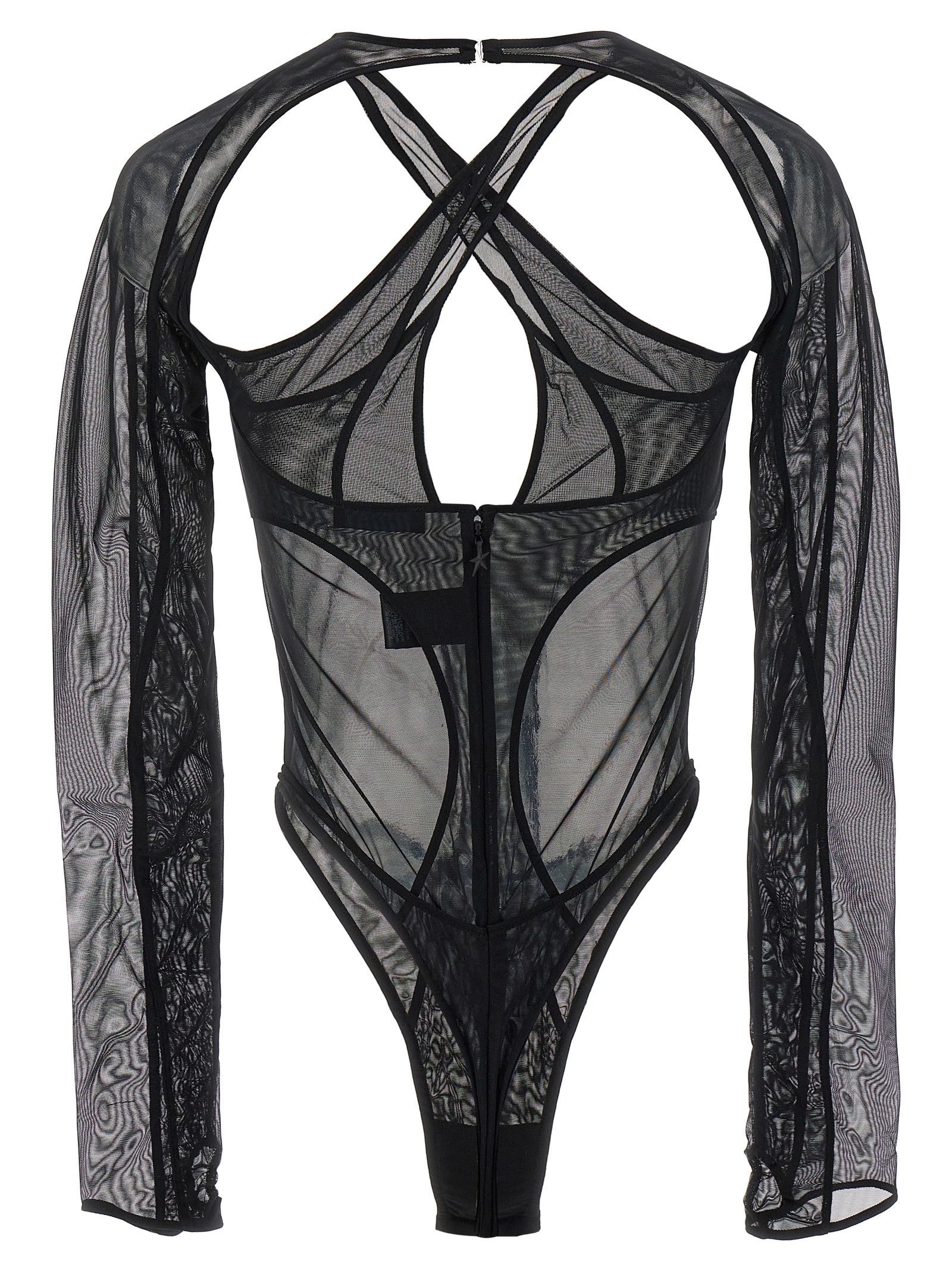 Mugler 'Criss-Crossed Multi-Layer' Bodysuit Size ONE SIZE - 2 Thumbnail