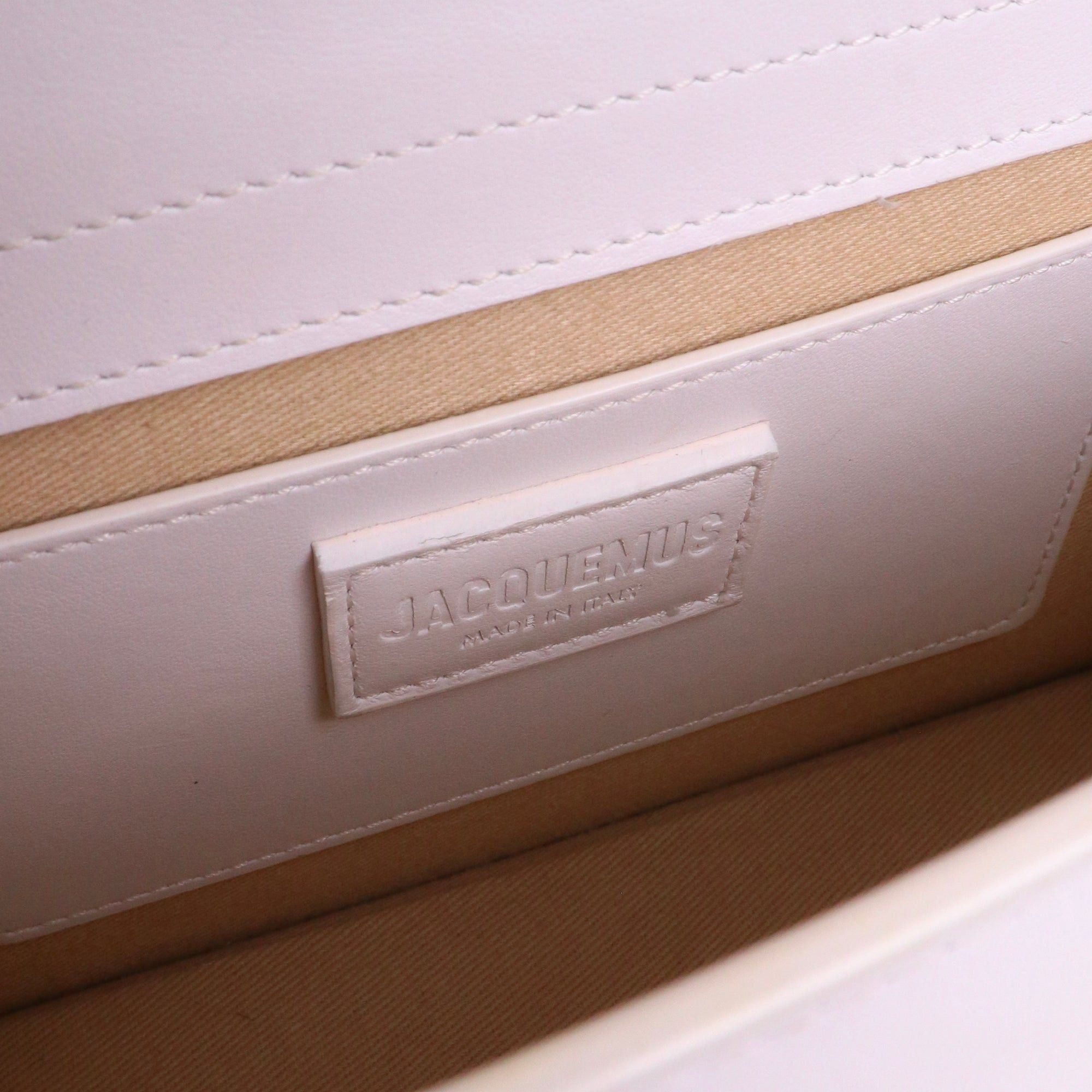 Jacquemus JACQUEMUS - Le Grand Bambino Jacquemus shoulder bag in white leather Size ONE SIZE - 6 Thumbnail