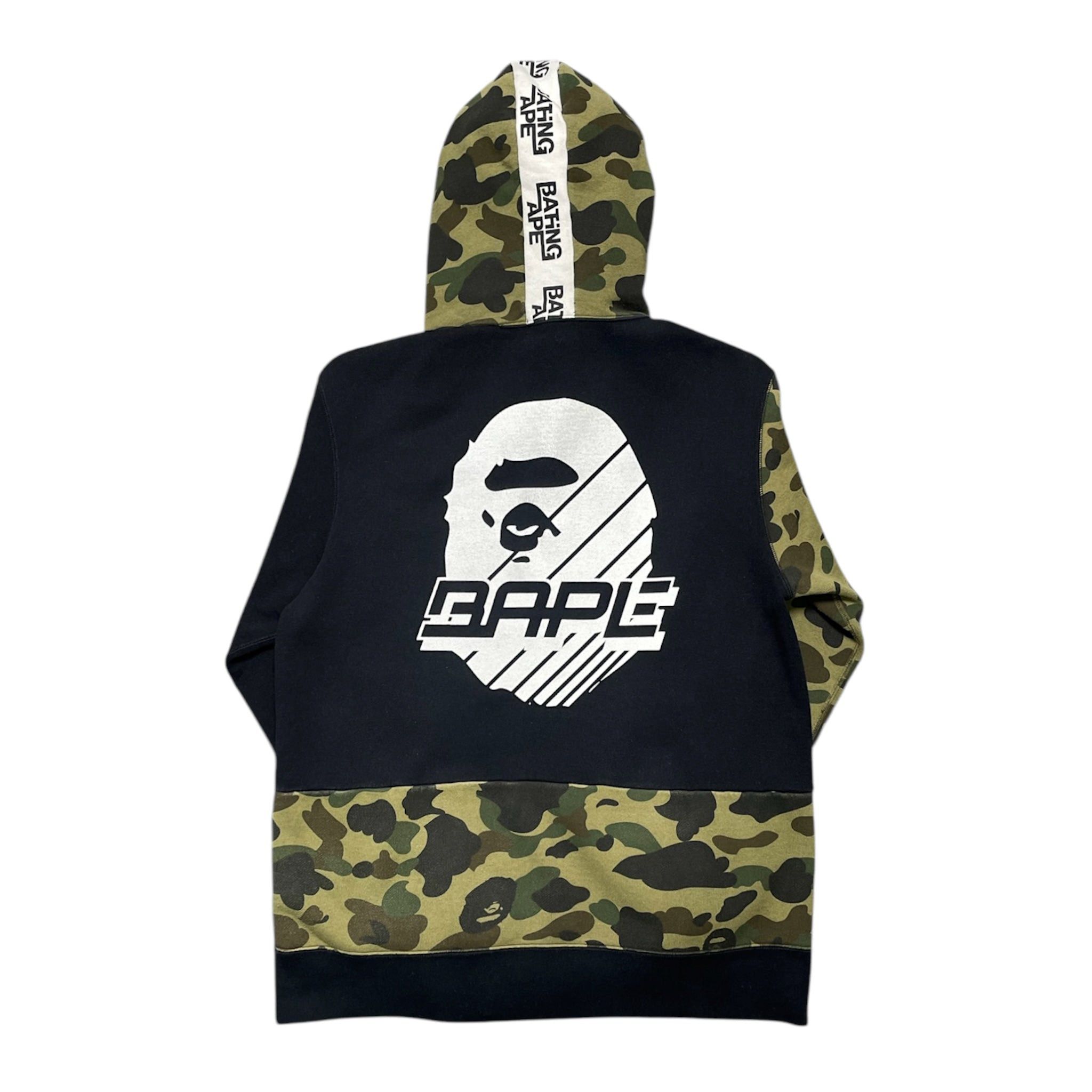 Bape Bmx Mask Zip Up Hooded Sweatshirt Black | Grailed