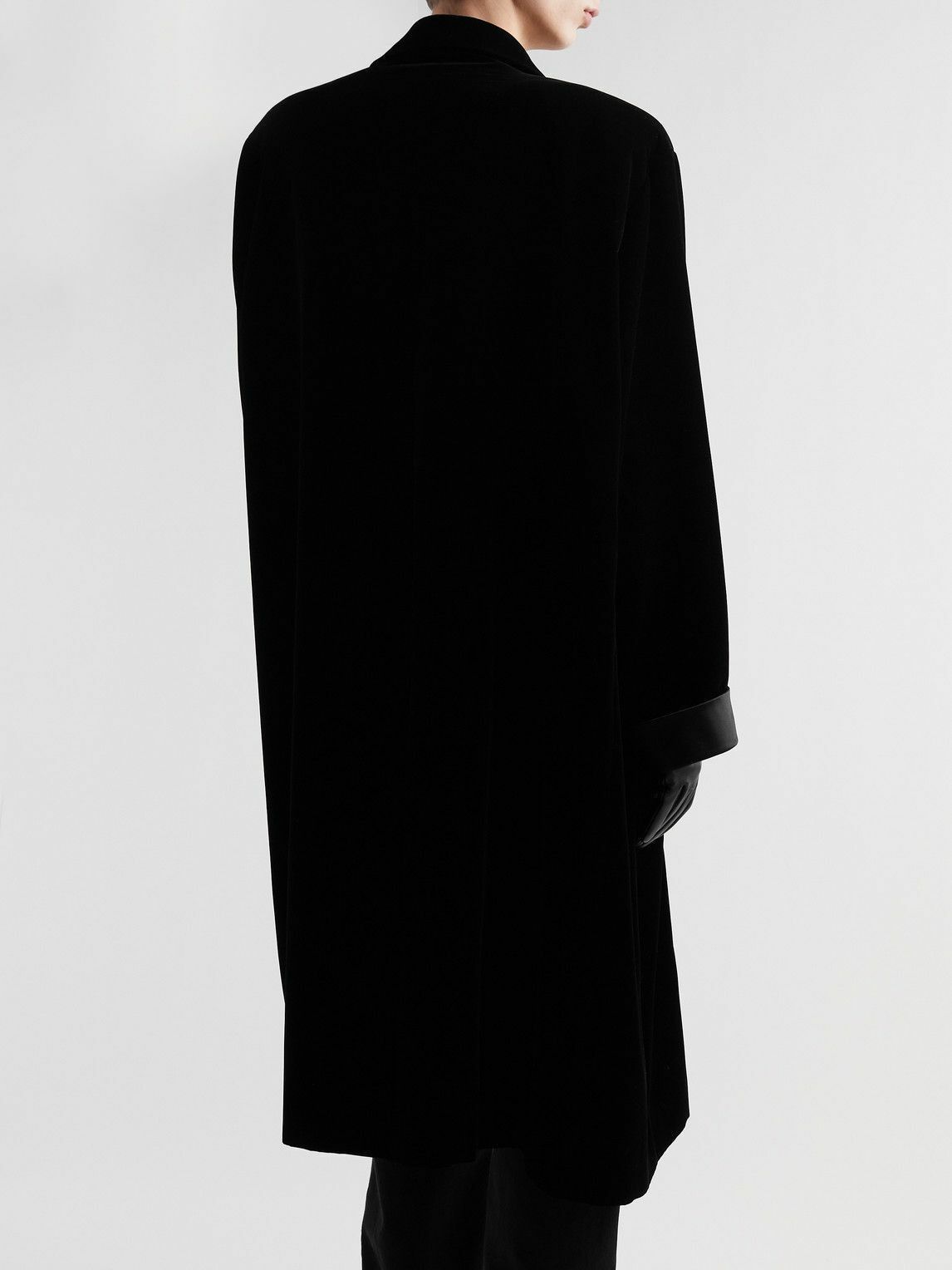 Saint Laurent Paris Oversized Coat In velvet Size US L / EU 52-54 / 3 - 3 Thumbnail