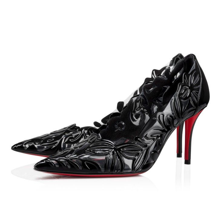 Christian Louboutin Christian Louboutin Apostropha Petunia 80mm in black Size US 7 / IT 37 - 2 Thumbnail