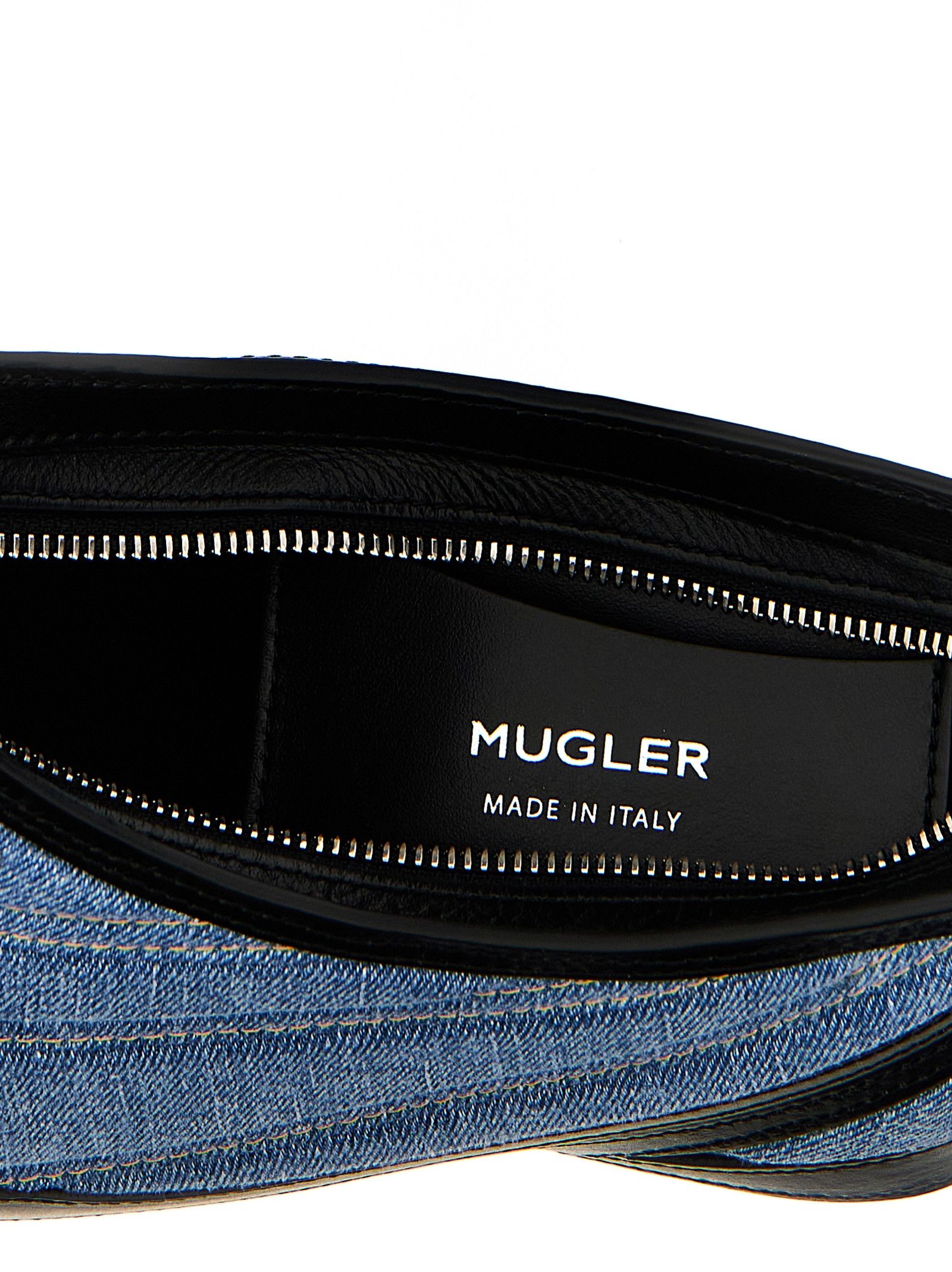 Mugler 'Small Denim Spiral Curve 01' Shoulder Bag Size ONE SIZE - 4 Thumbnail