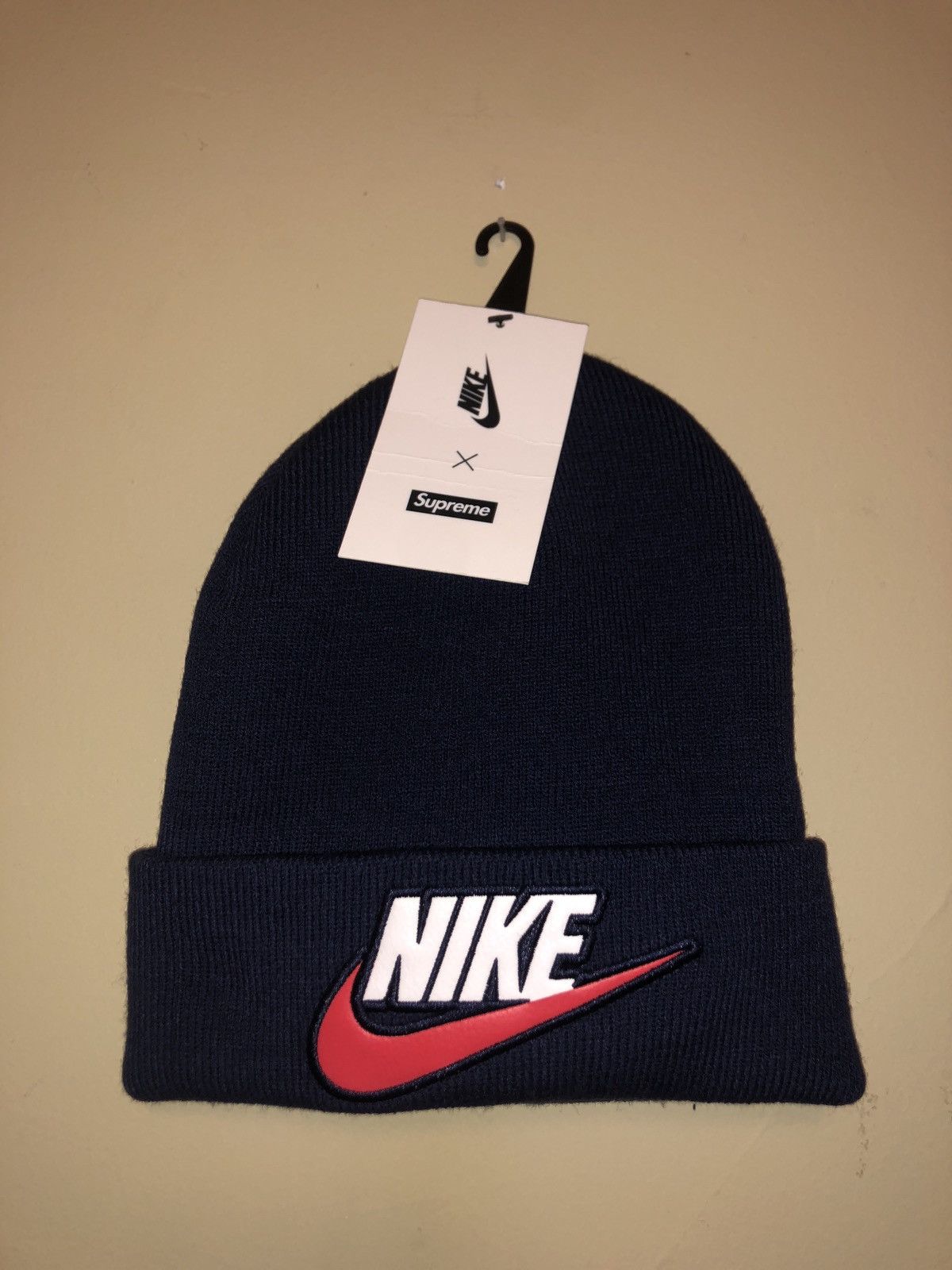 Supreme X Nike Navy Beanie OSFA Accessories