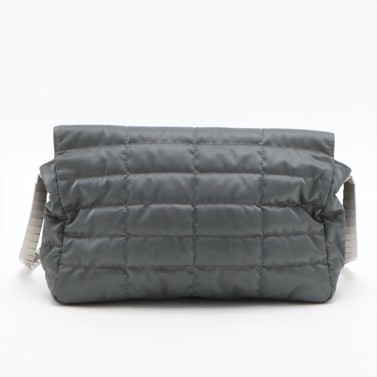 Chanel Chanel 2.55 Chocolate Bar Grey Nylon Size ONE SIZE - 2 Thumbnail