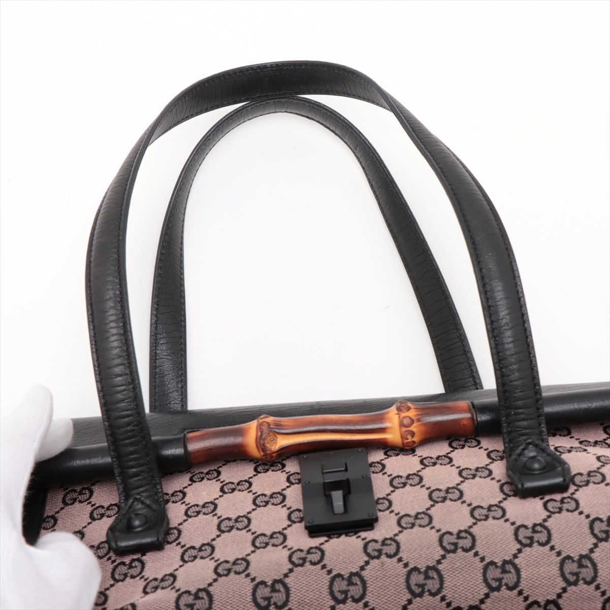 Gucci Gucci Bullet Bamboo tote bag Gucci canvas Size ONE SIZE - 5 Thumbnail