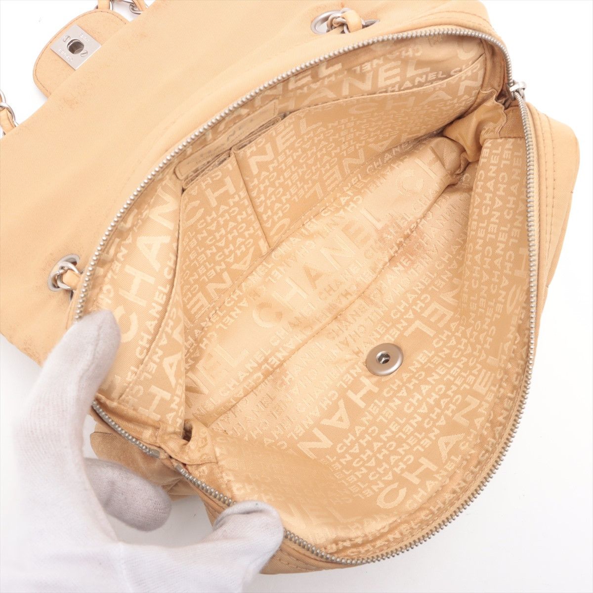 Chanel Chanel Chocolate bar beige nylon Size ONE SIZE - 6 Thumbnail