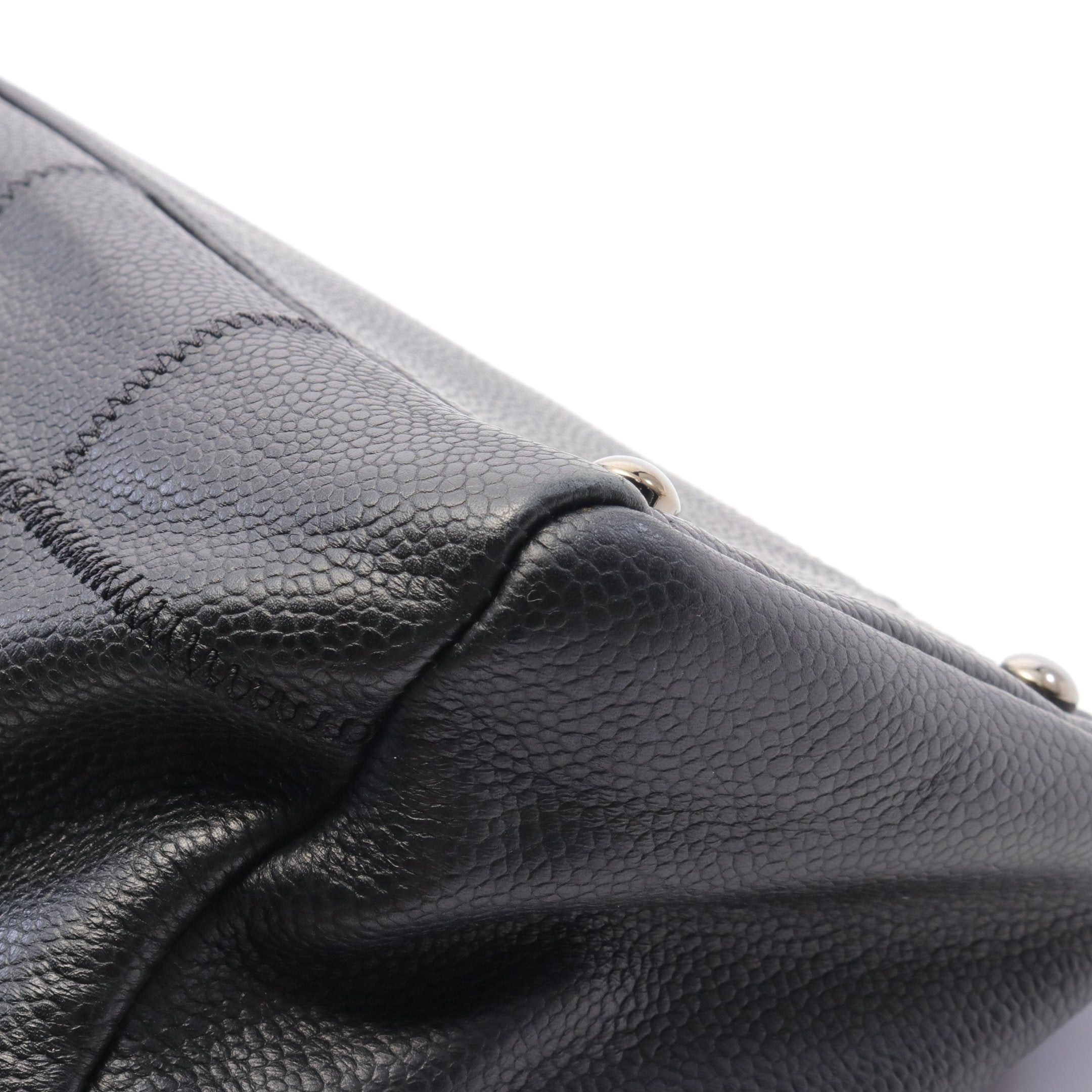 Chanel Chanel Chocolate Bar Handbag Mini Boston Bag Caviar Skin Black Silver Hardware Size ONE SIZE - 7 Thumbnail
