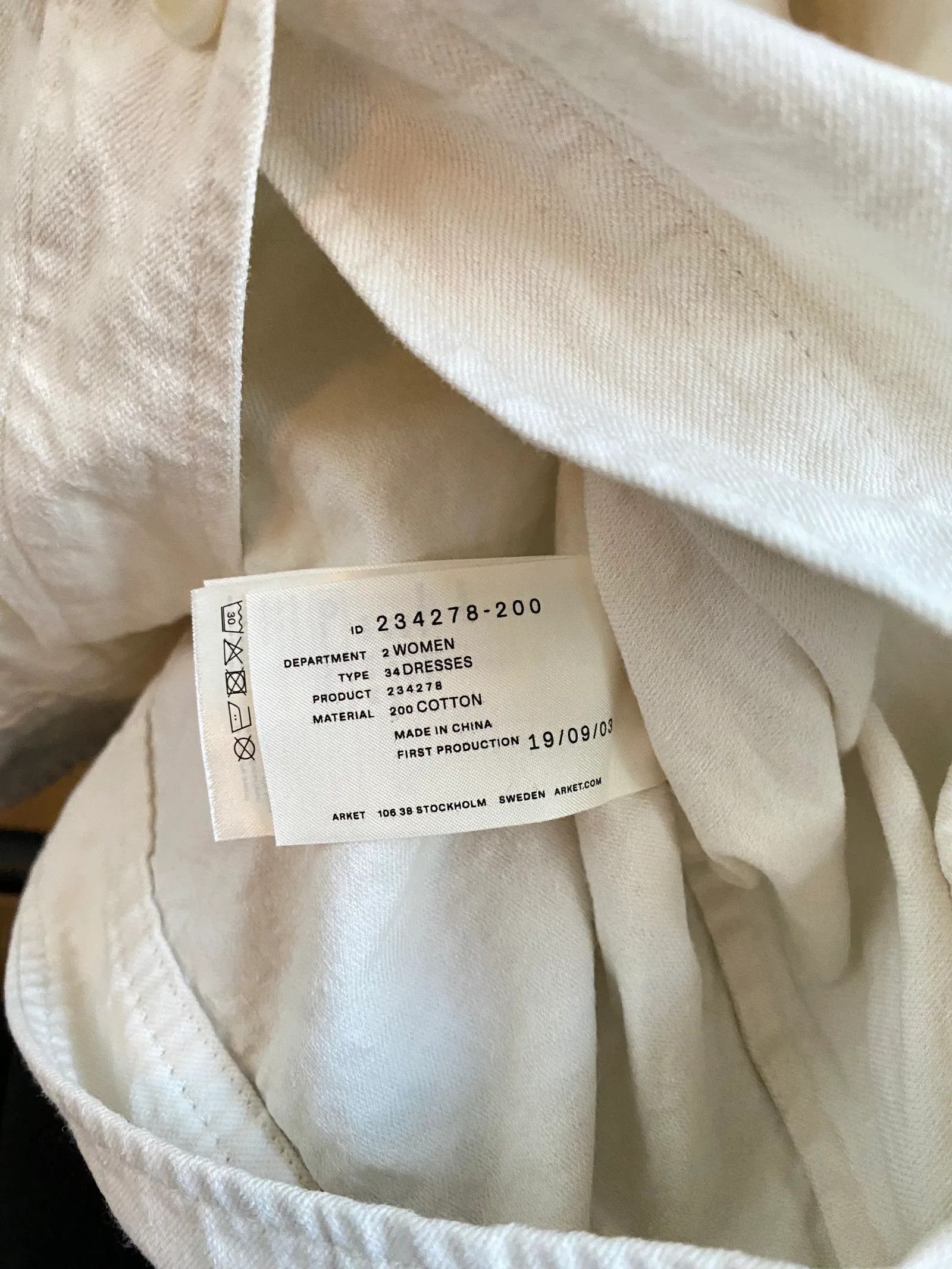 Arket Arket Jeans klänning Dress Size XS / US 0-2 / IT 36-38 - 4 Thumbnail