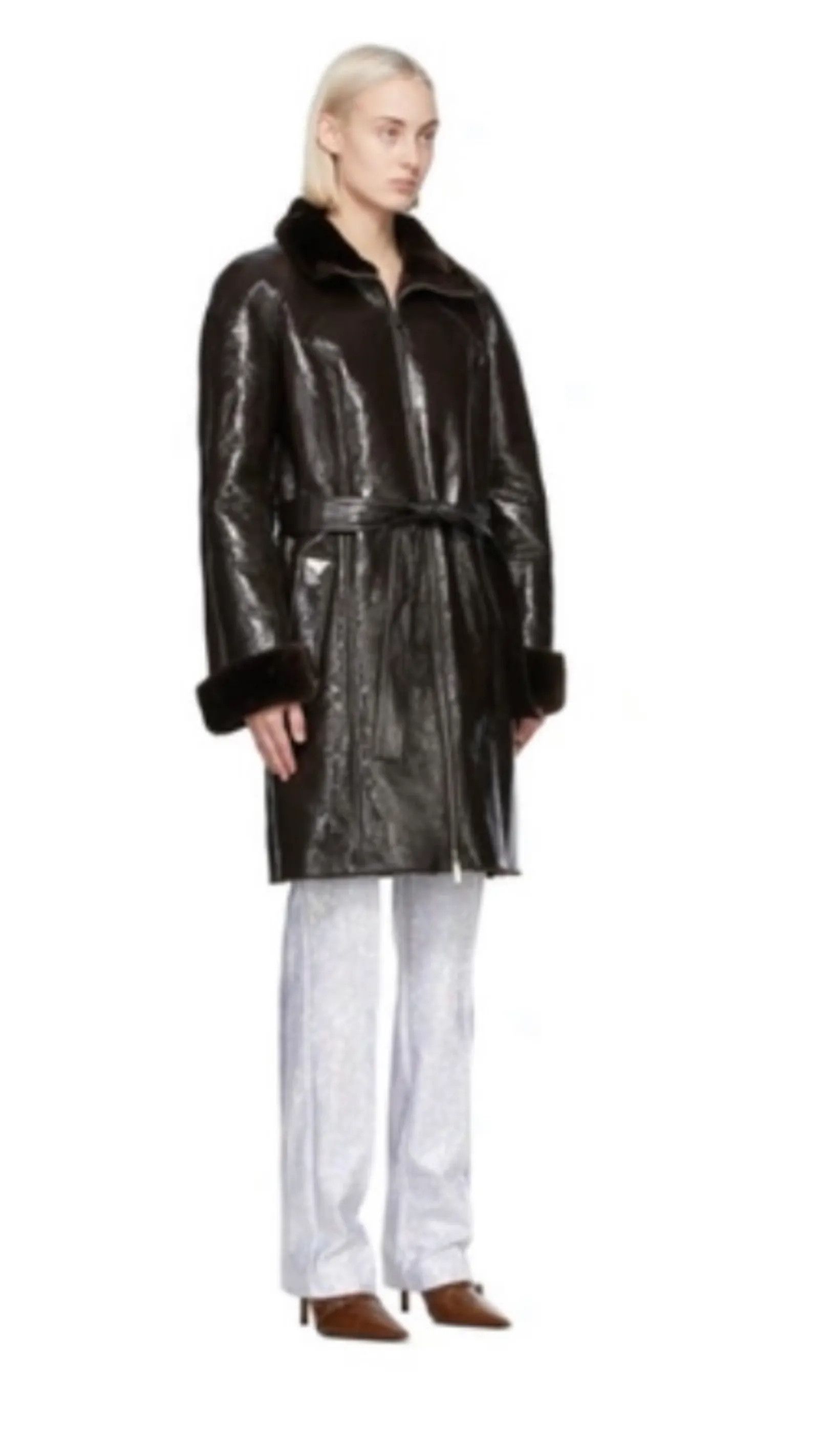 Saks Potts Saks Potts Black patent fusun coat Coat Size XS / US 0-2 / IT 36-38 - 6 Thumbnail