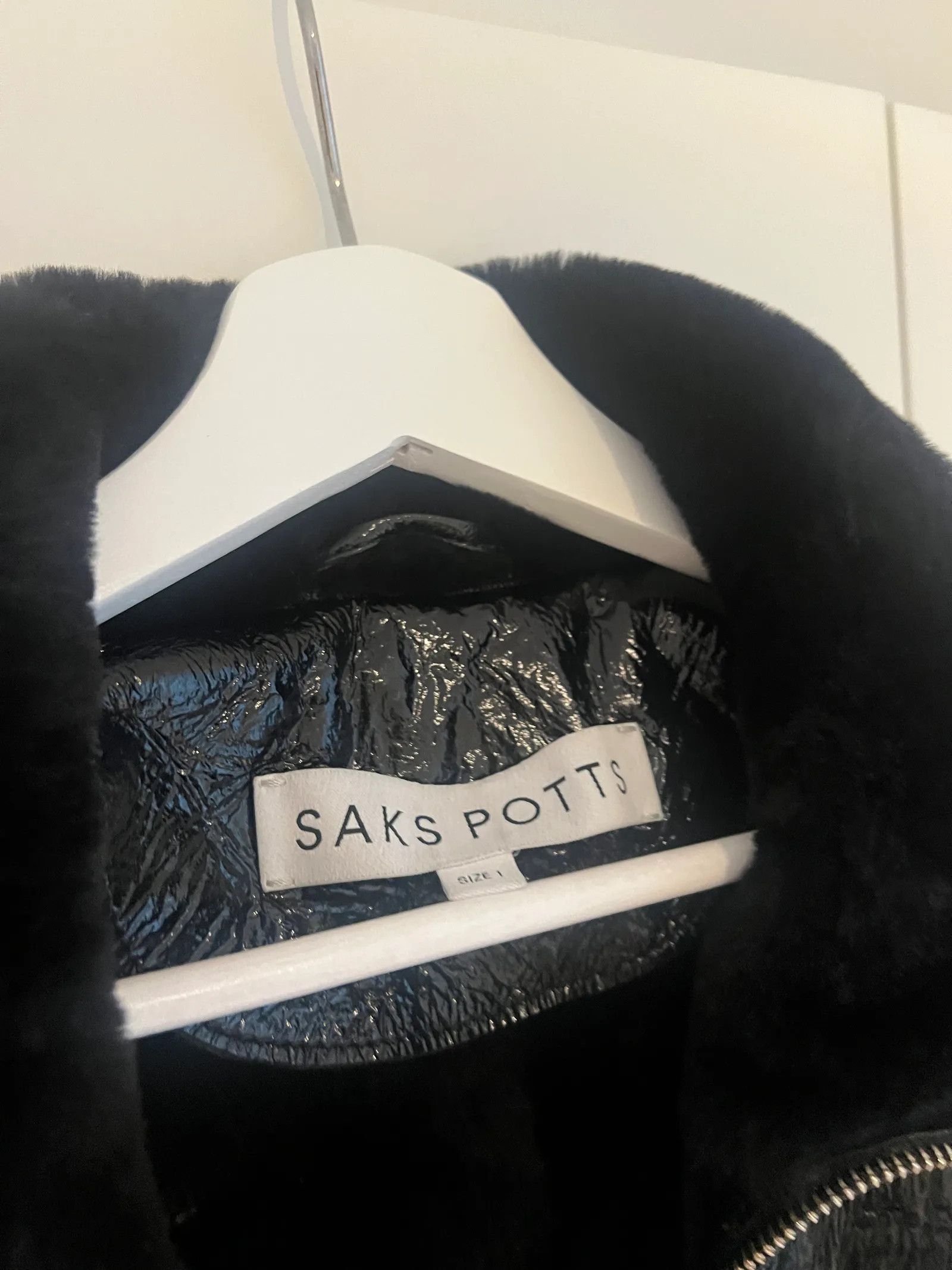 Saks Potts Saks Potts Black patent fusun coat Coat Size XS / US 0-2 / IT 36-38 - 3 Thumbnail