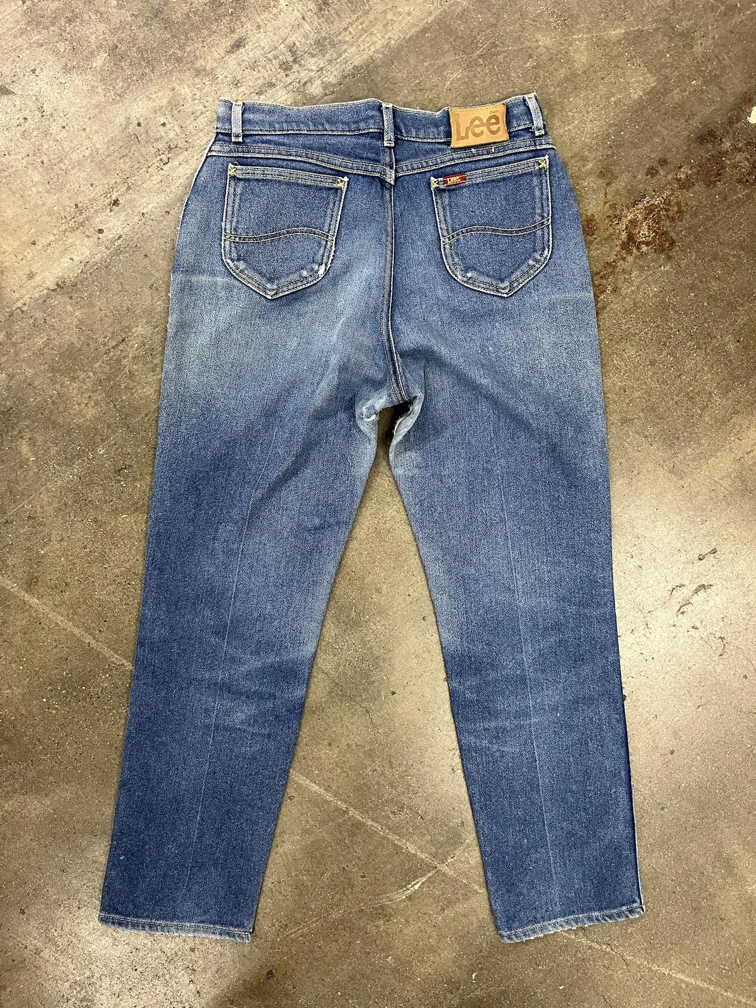 Vintage 1990's Lee Whiskered Fade Stretch Denim Size US 32 / EU 48 - 3 Thumbnail