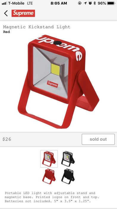 Supreme magnetic kickstand light 2024 red