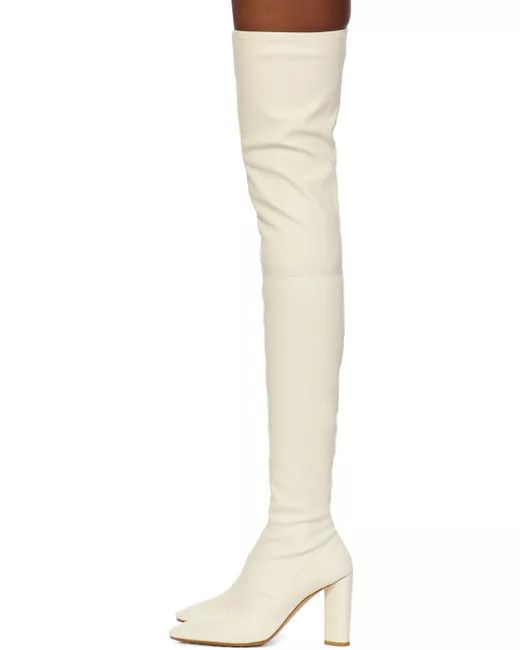 Bottega Veneta $2.6K VALUE 3DAY PROMO Tripod Boots Over the Knee in white Size US 11 / IT 41 - 3 Thumbnail