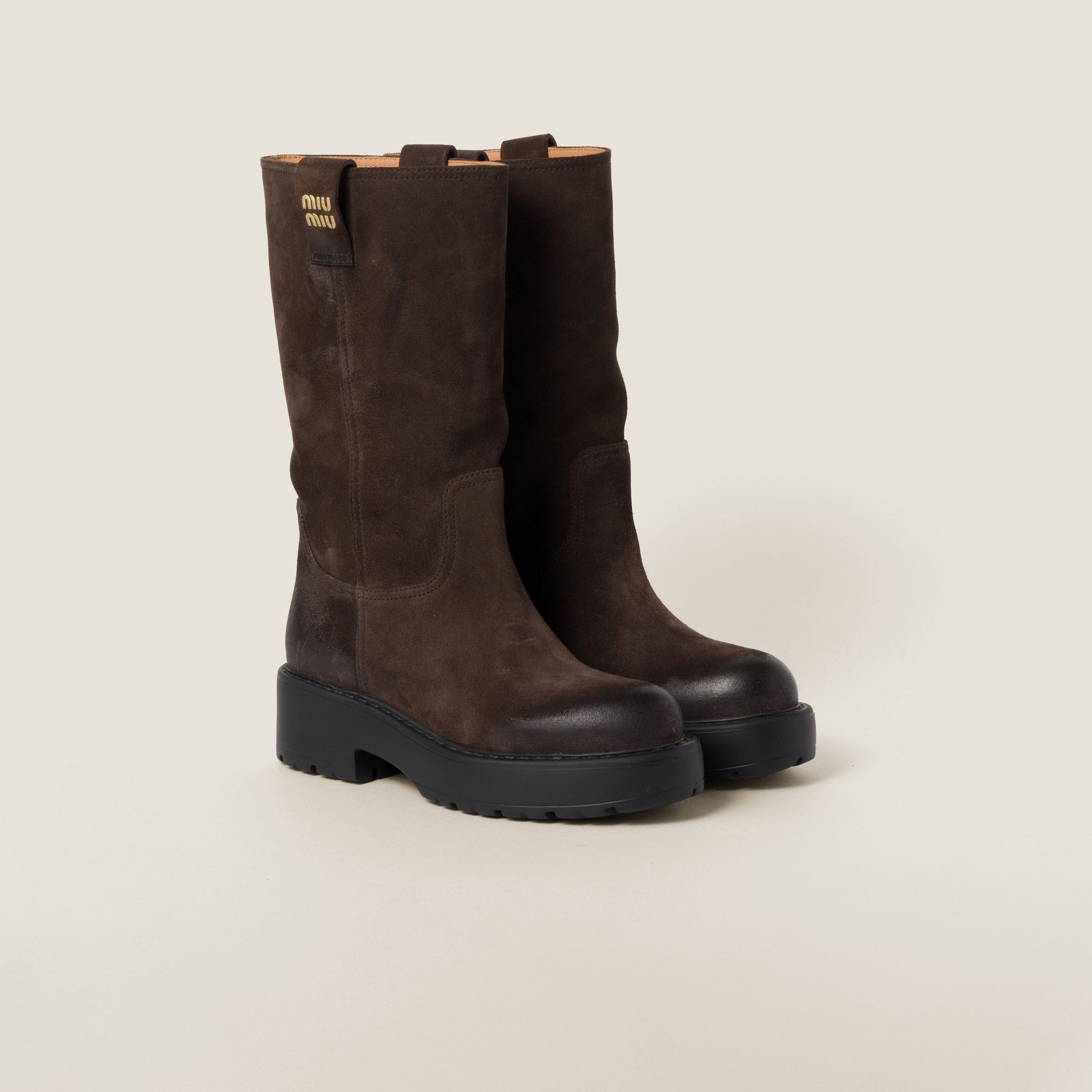 Miu Miu Miu Miu Brown Suede Boots Size US 5 / IT 35 - 2 Thumbnail