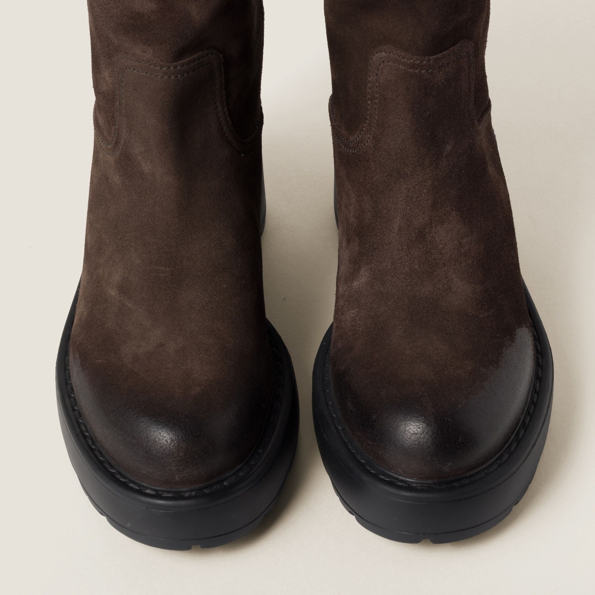 Miu Miu Miu Miu Brown Suede Boots Size US 11 / IT 41 - 4 Thumbnail