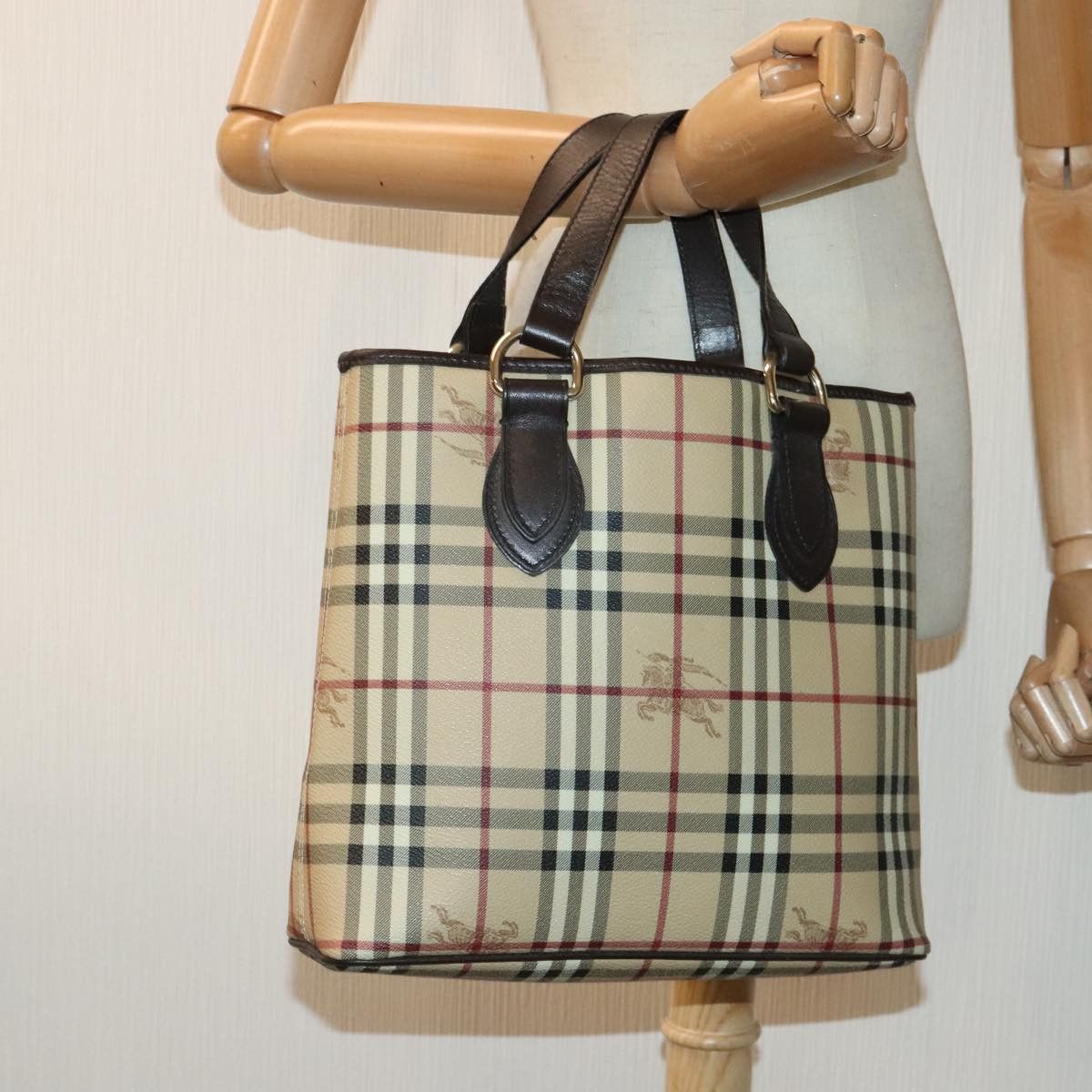 Burberry Nova Check Beige Canvas Handbag (Pre-Owned) Size ONE SIZE - 15 Thumbnail