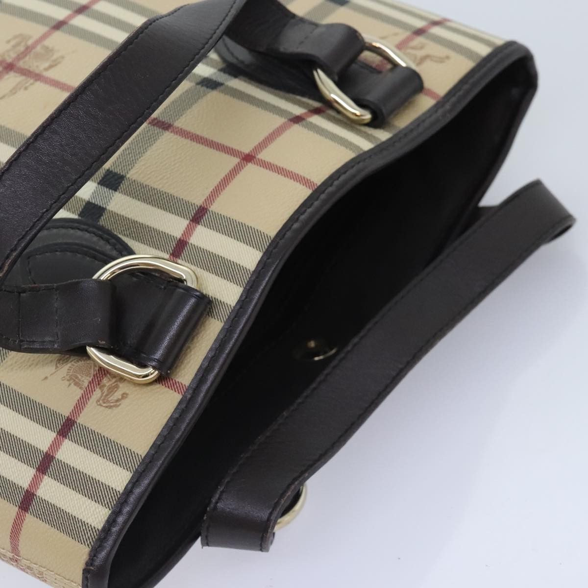 Burberry Nova Check Beige Canvas Handbag (Pre-Owned) Size ONE SIZE - 11 Thumbnail