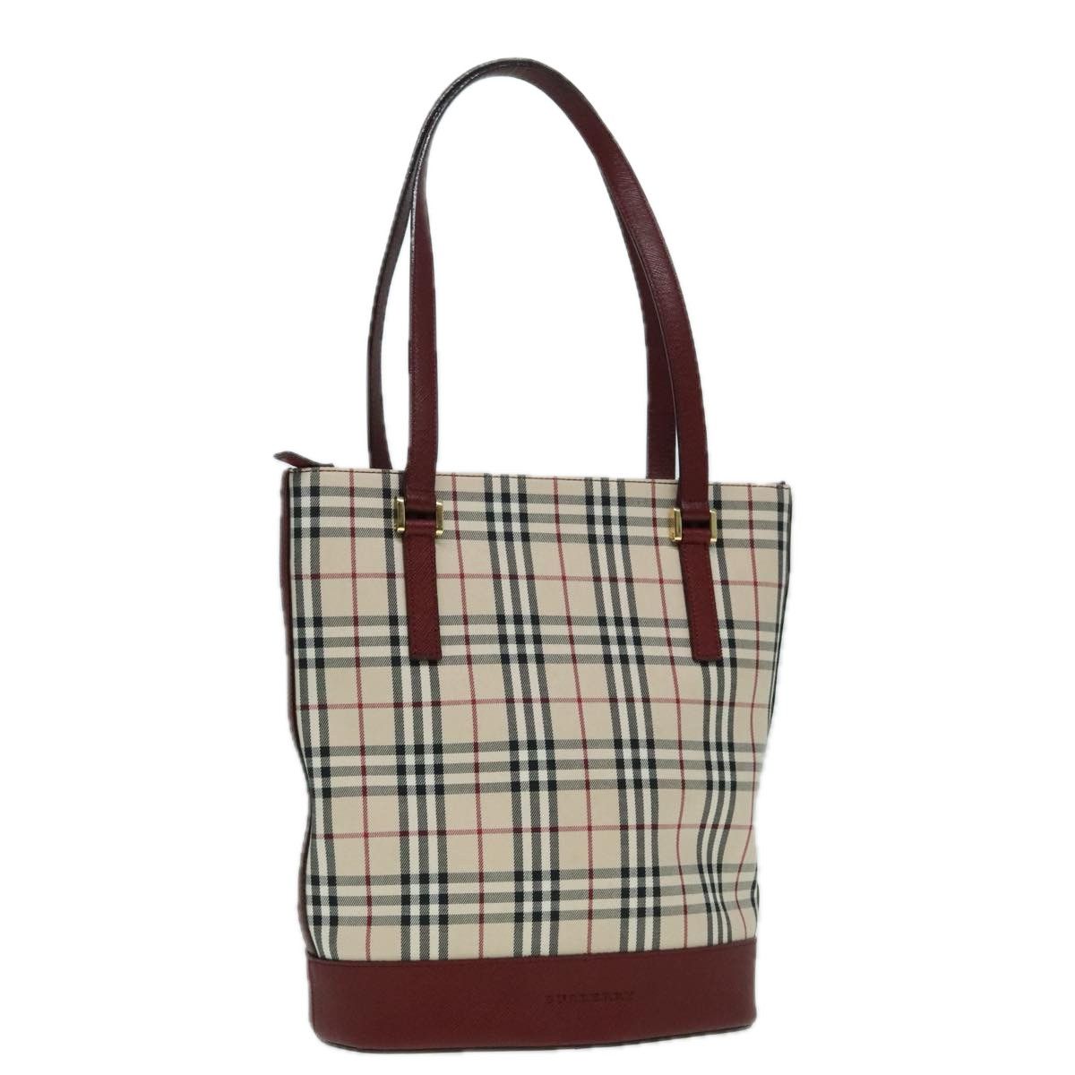 Burberry Nova Check Beige Canvas Shoulder Bag (Pre-Owned) Size ONE SIZE - 16 Thumbnail