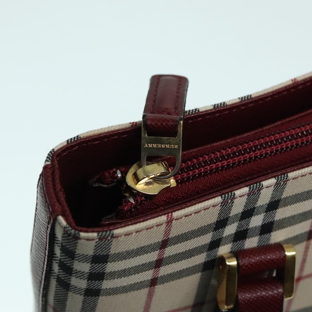 Burberry Nova Check Beige Canvas Shoulder Bag (Pre-Owned) Size ONE SIZE - 10 Thumbnail