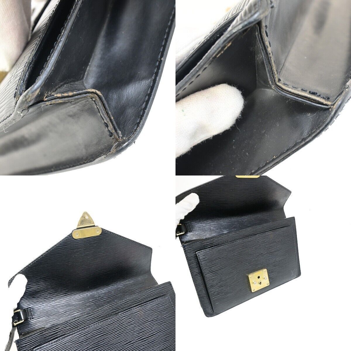 Louis Vuitton Sellier Drangonne Black Leather Handbag (Pre-Owned) Size ONE SIZE - 10 Thumbnail