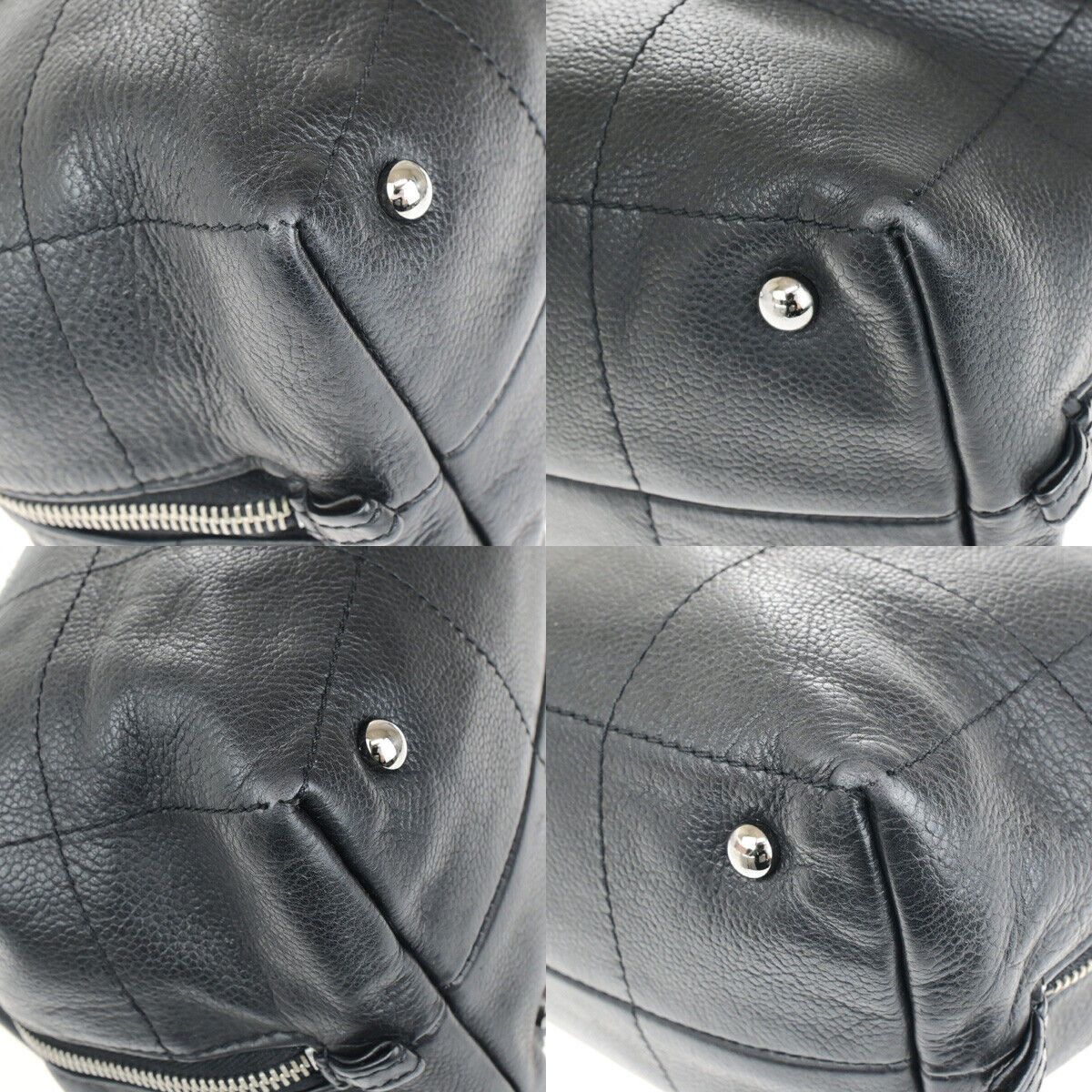 Chanel Chocolate Bar Black Leather Handbag (Pre-Owned) Size ONE SIZE - 7 Thumbnail