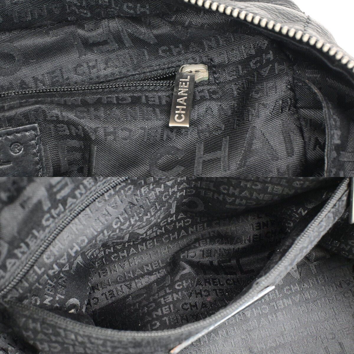 Chanel Chocolate Bar Black Leather Handbag (Pre-Owned) Size ONE SIZE - 17 Thumbnail