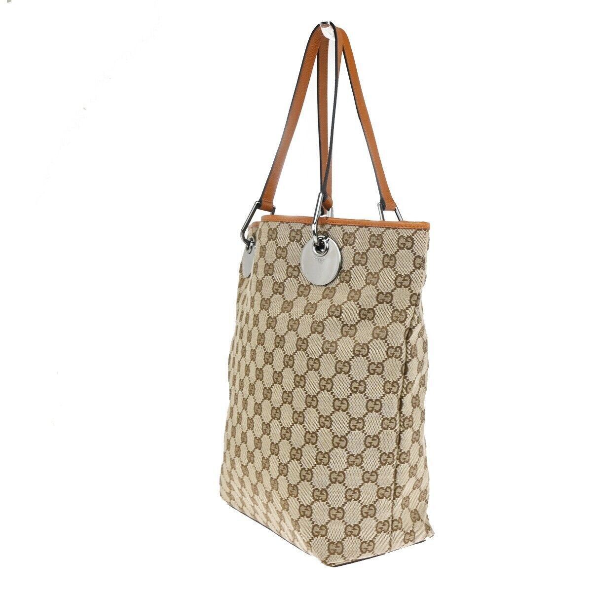 Gucci Eclipse Brown Canvas Shoulder Bag (Pre-Owned) Size ONE SIZE - 3 Thumbnail