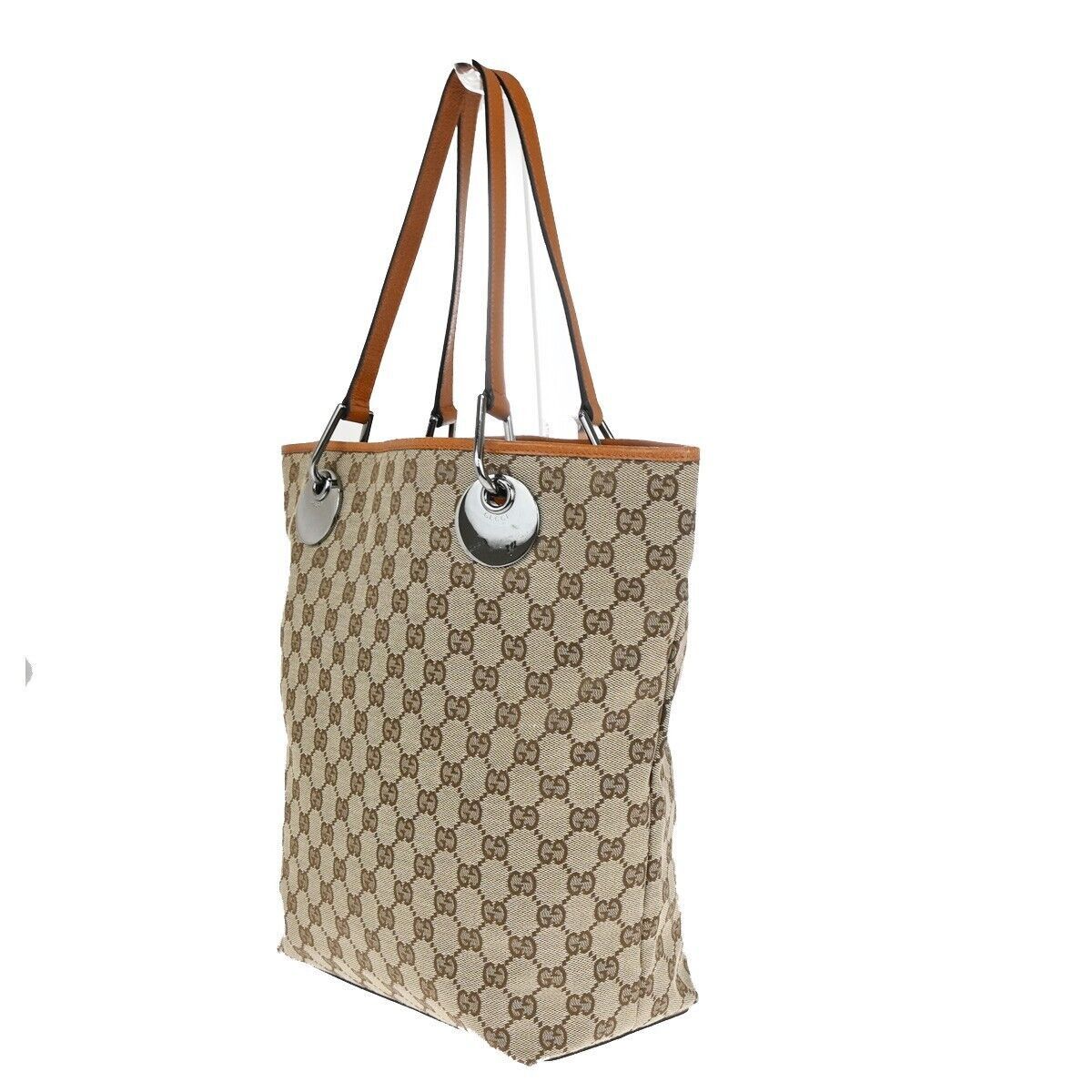 Gucci Eclipse Brown Canvas Shoulder Bag (Pre-Owned) Size ONE SIZE - 4 Thumbnail