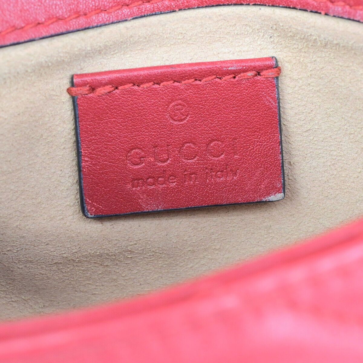 Gucci Marmont Red Leather Shoulder Bag (Pre-Owned) Size ONE SIZE - 13 Thumbnail