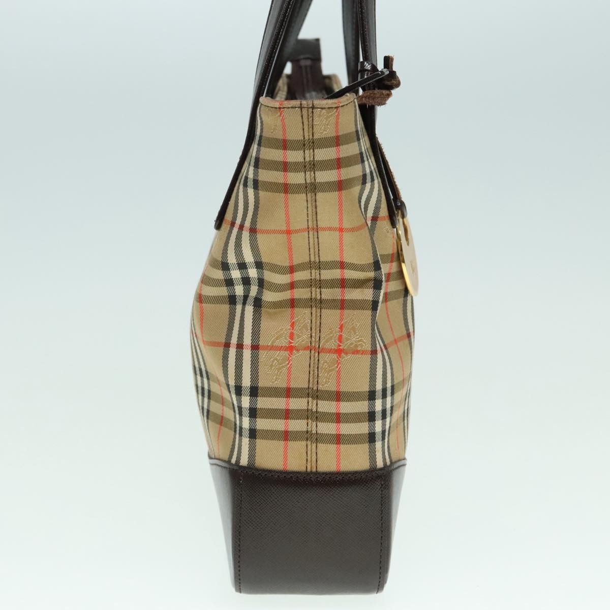 Burberry Nova Check Beige Canvas Shoulder Bag (Pre-Owned) Size ONE SIZE - 4 Thumbnail