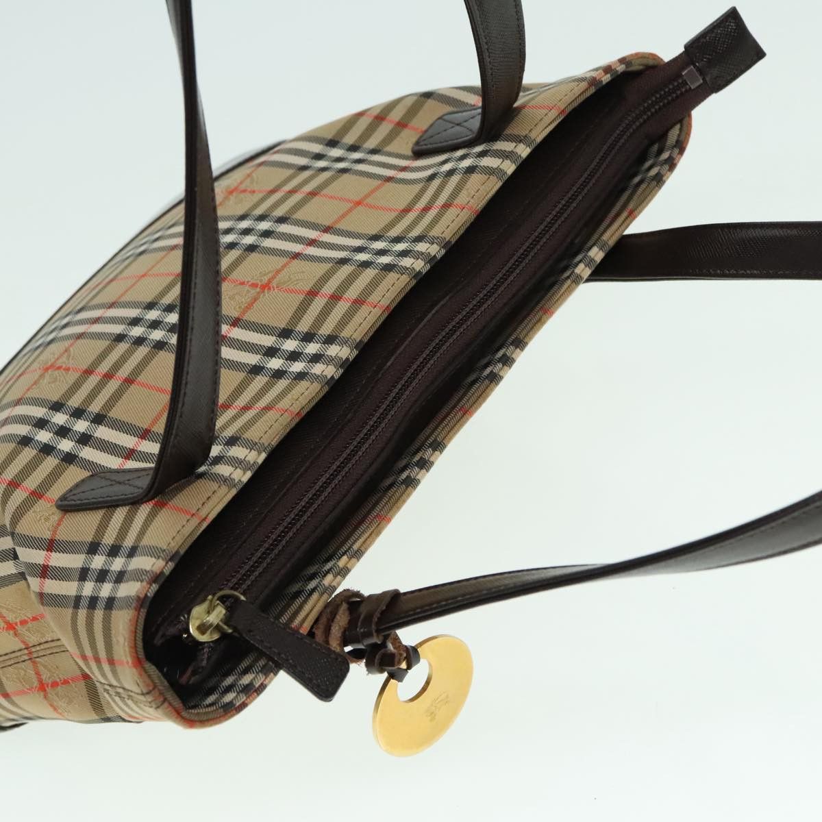 Burberry Nova Check Beige Canvas Shoulder Bag (Pre-Owned) Size ONE SIZE - 18 Thumbnail
