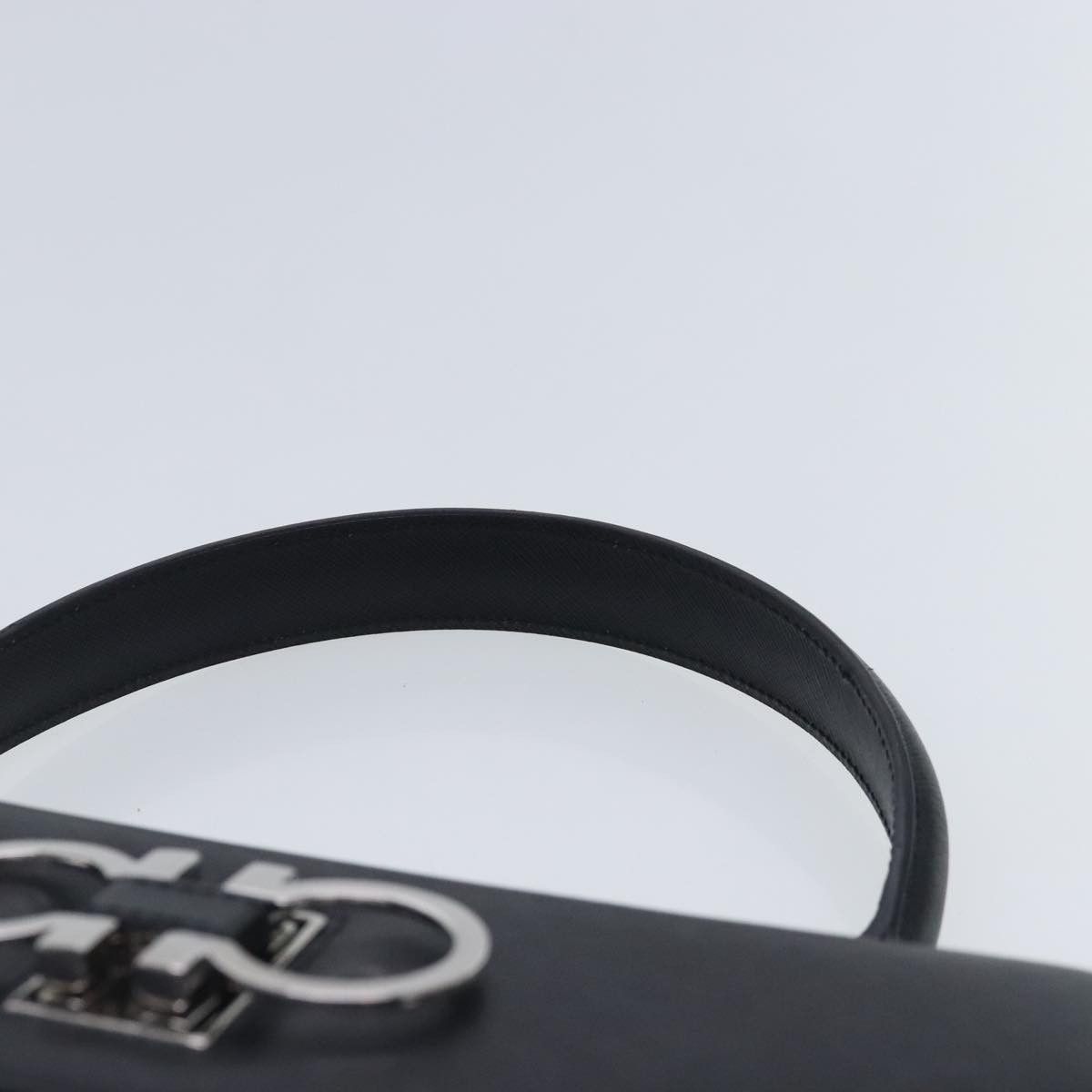 Salvatore Ferragamo Gancini Black Leather Handbag (Pre-Owned) Size ONE SIZE - 6 Thumbnail